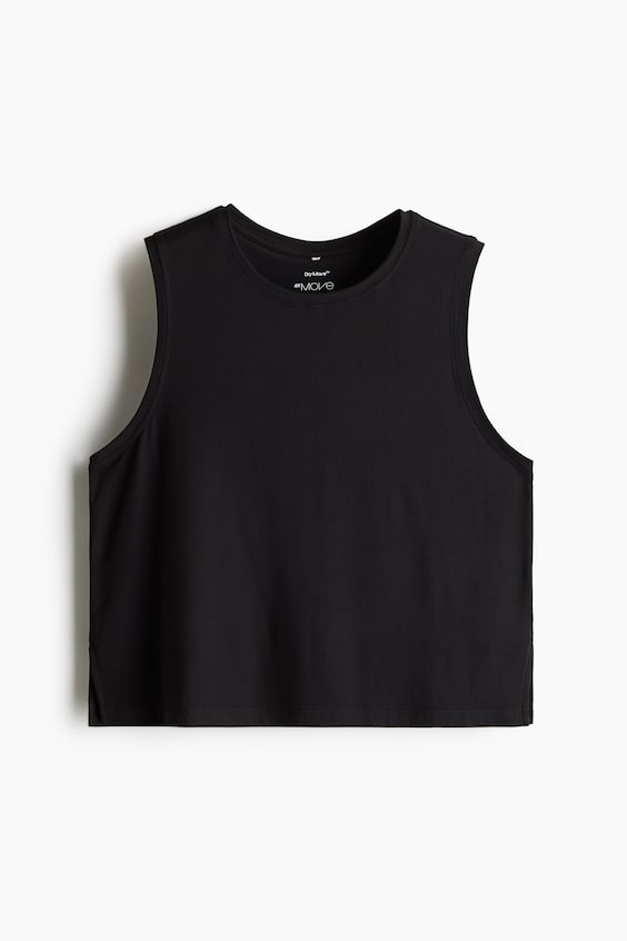 Женские топы H&M Boxy Sports Tank Top with DryMove™
