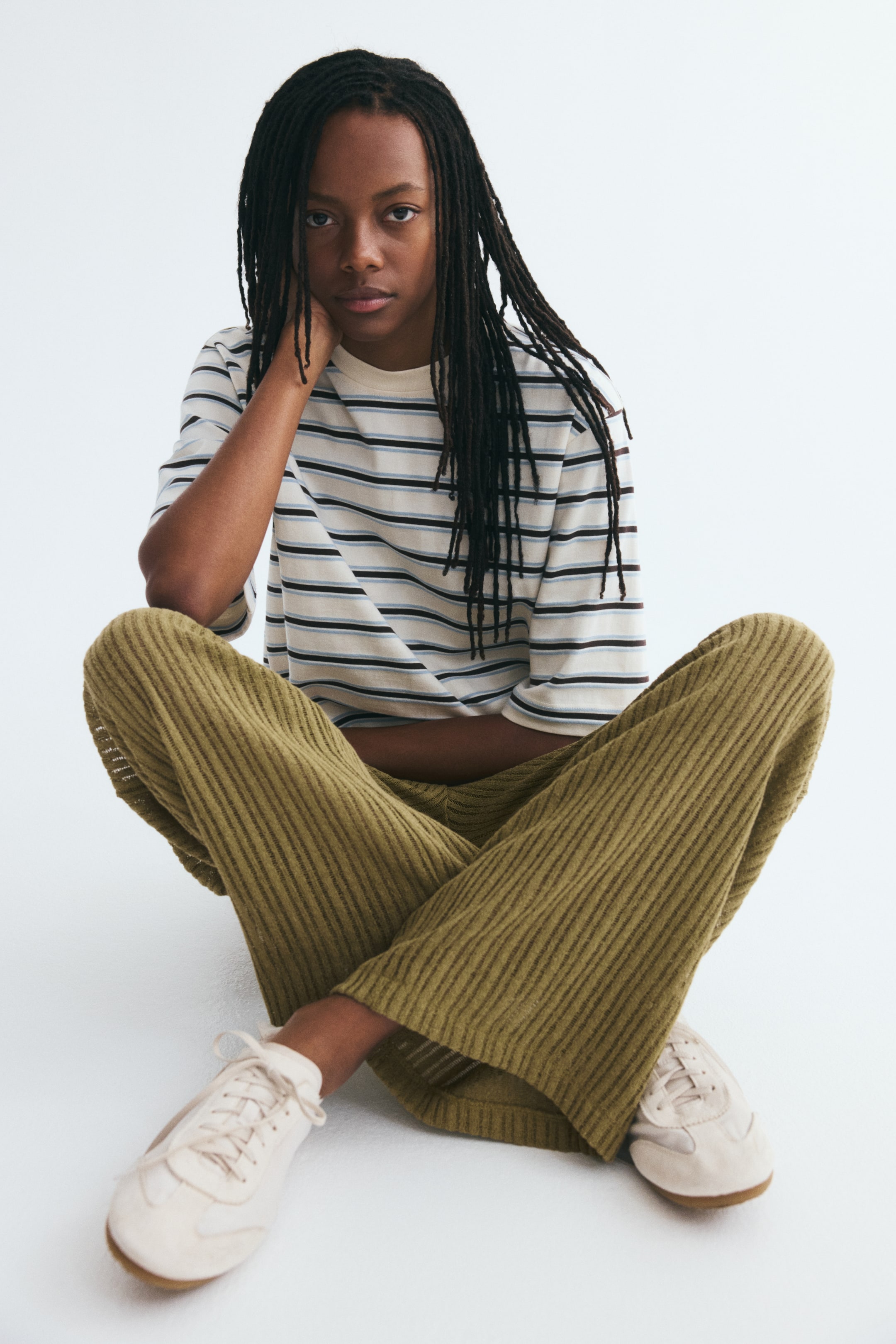 Rib-Knit Pants