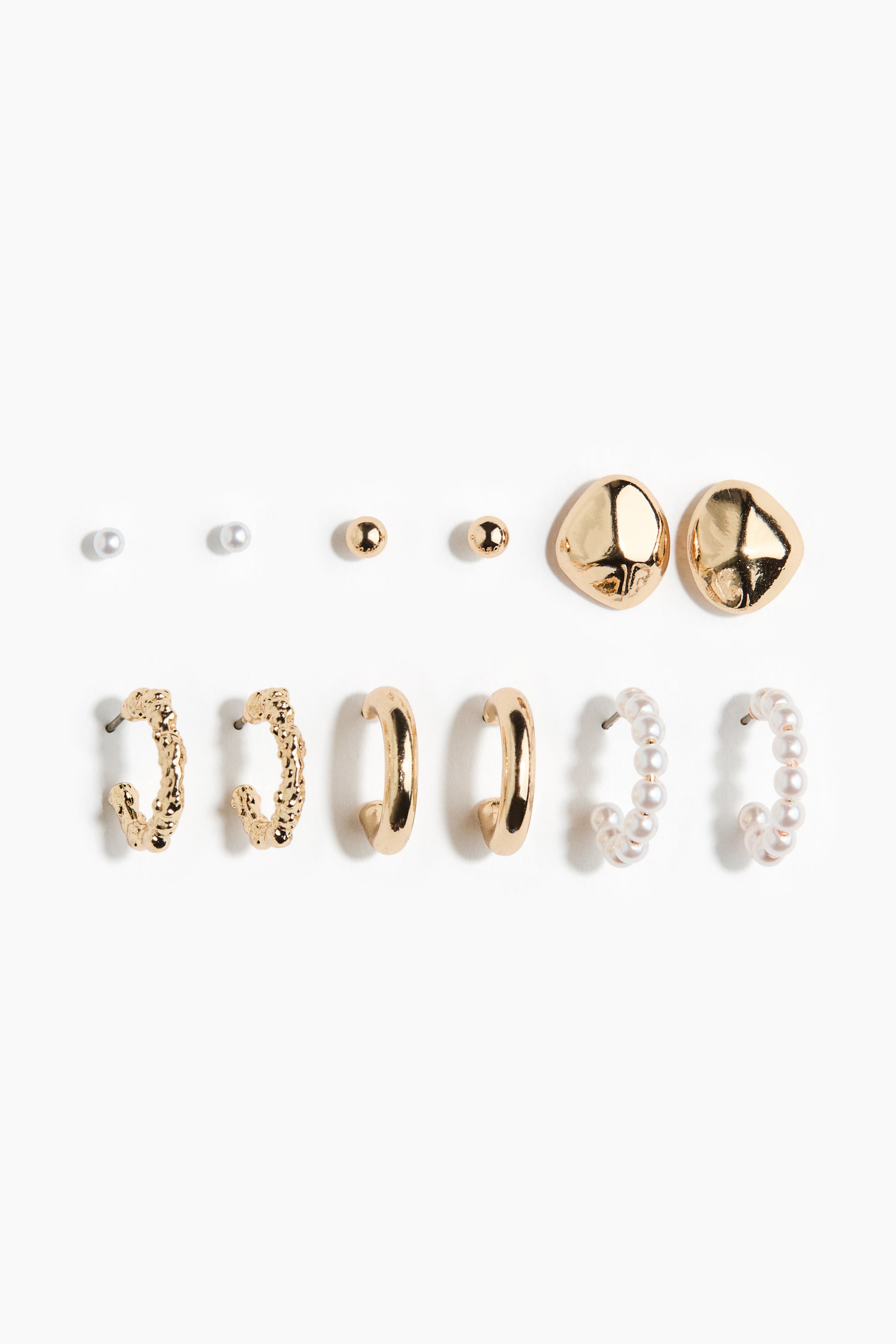 View larger image: 6 Pairs Earrings - Gold-colored - Ladies | H&M US 1