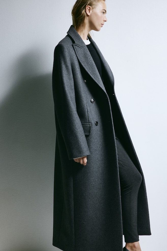 Wool-blend coat - Dark grey/Black - 5