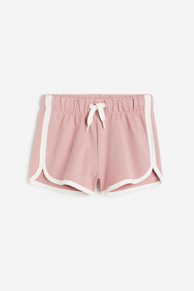 Shorts in felpa - Rosa chiaro/Grigio chiaro mélange - 1