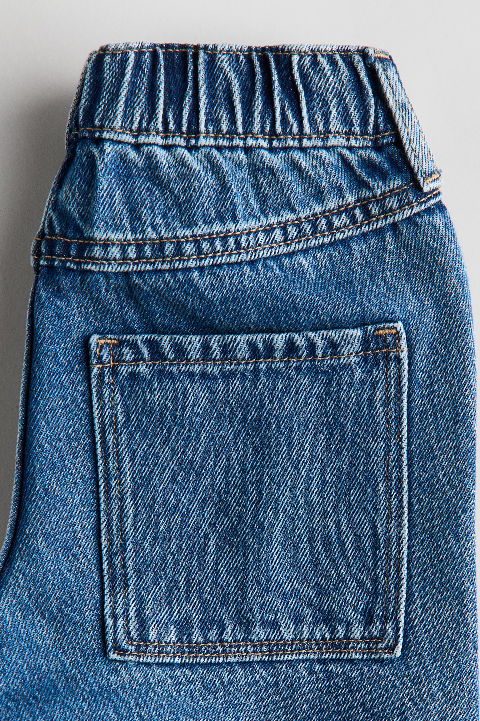 Knee-length denim shorts - Denim blue/Light denim blue - 2