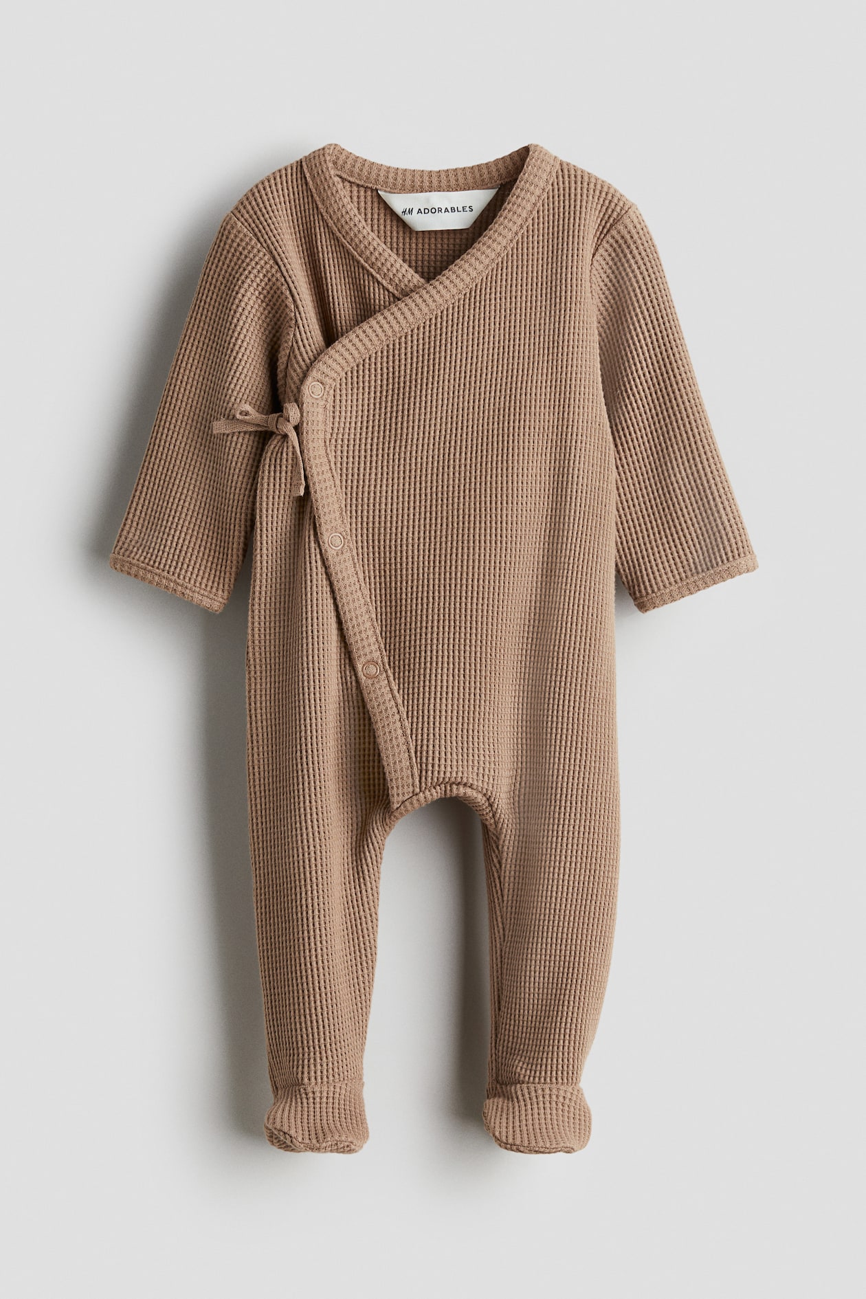 Combinaison en coton gaufré - Marron - ENFANT | H&M FR