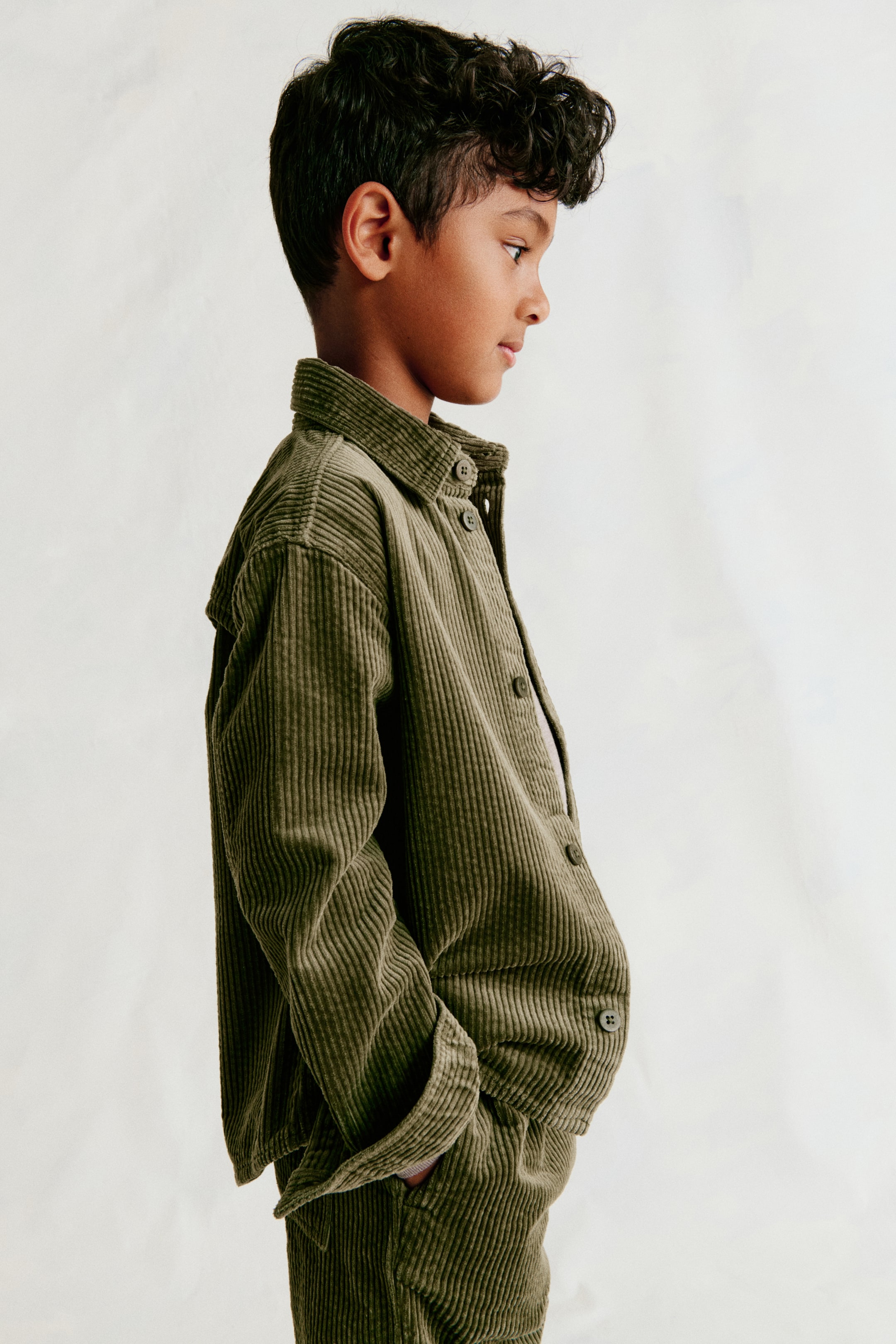 Детские топы H&M Corduroy Cotton Overshirt — фото 4