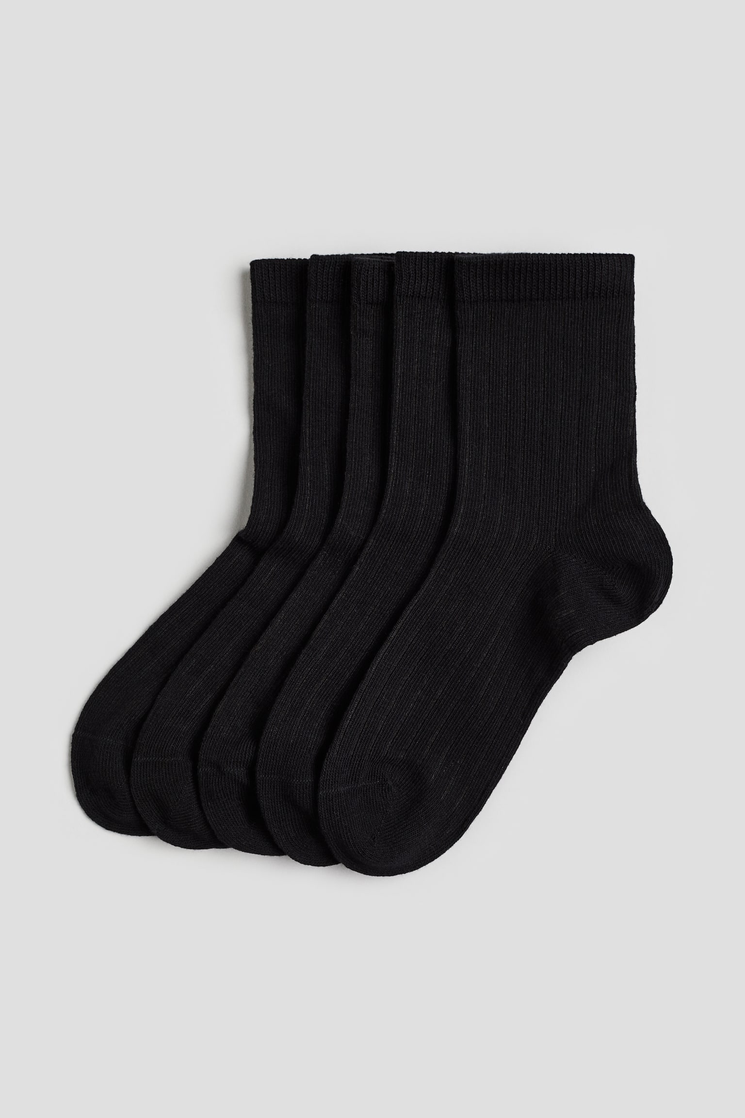 5-pack school socks - Black/Dark grey marl - 1