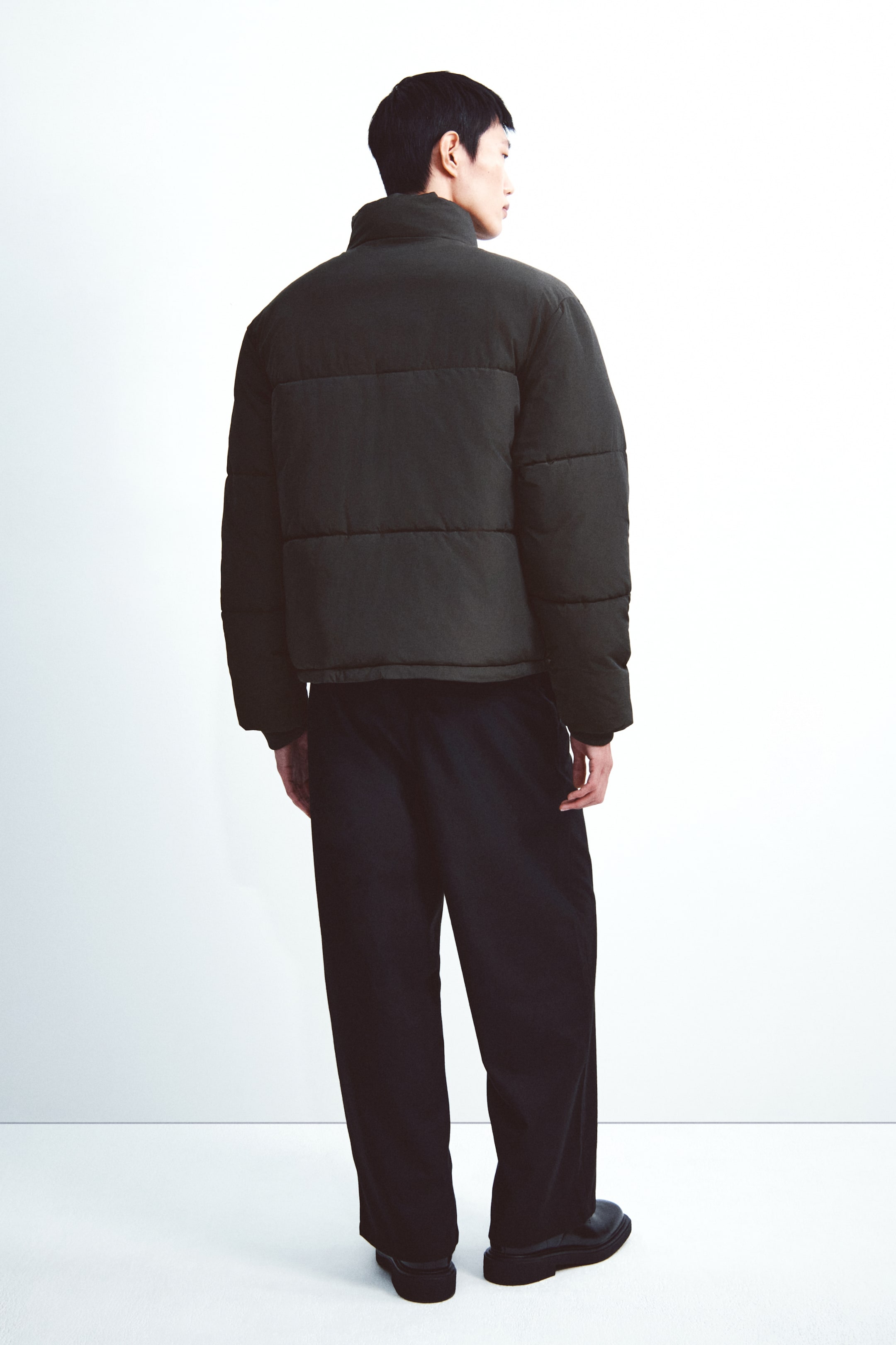 이미지 확대 보기: 나일론 퍼프 재킷 - 다크 브라운 - Men | H&M KR 3