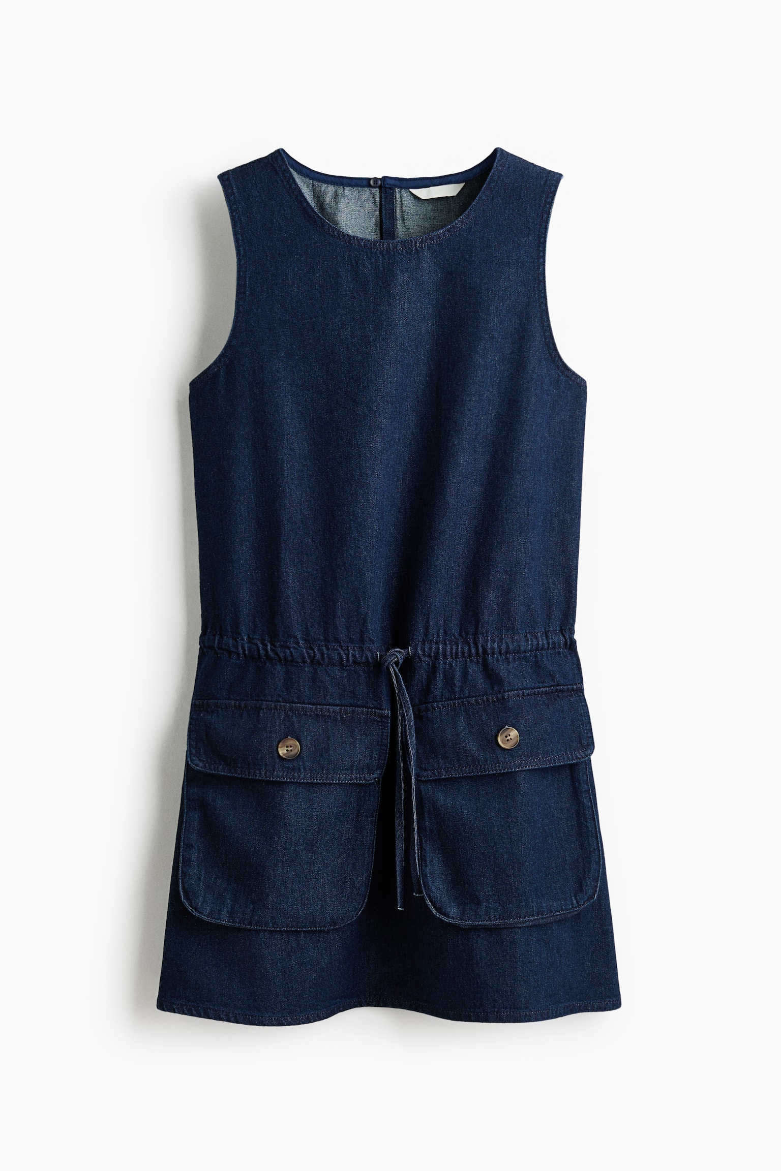 Denim Utility Dress - Dark denim blue - 1