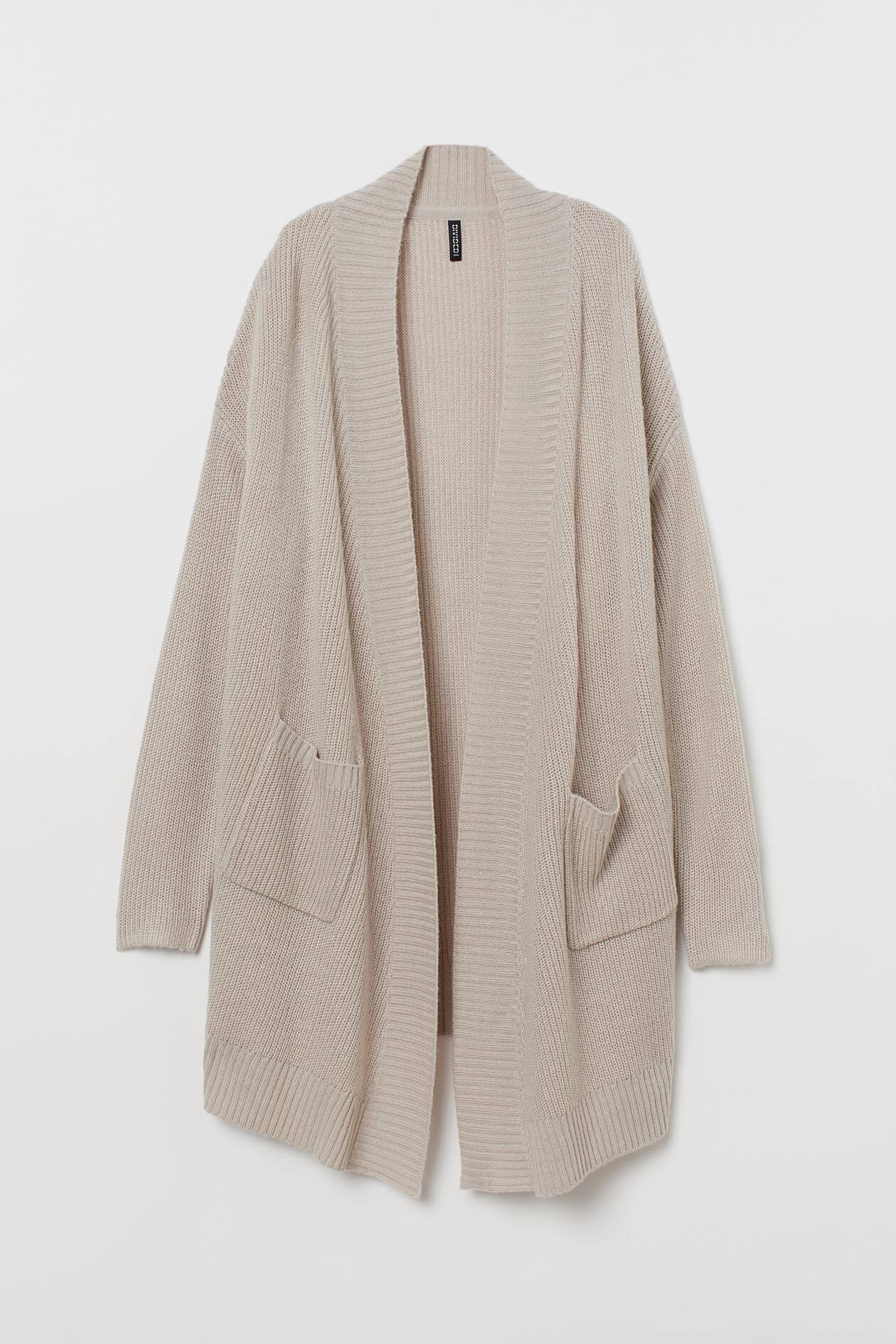 Long cardigan - Long sleeve - Greige - Ladies | H&M GB