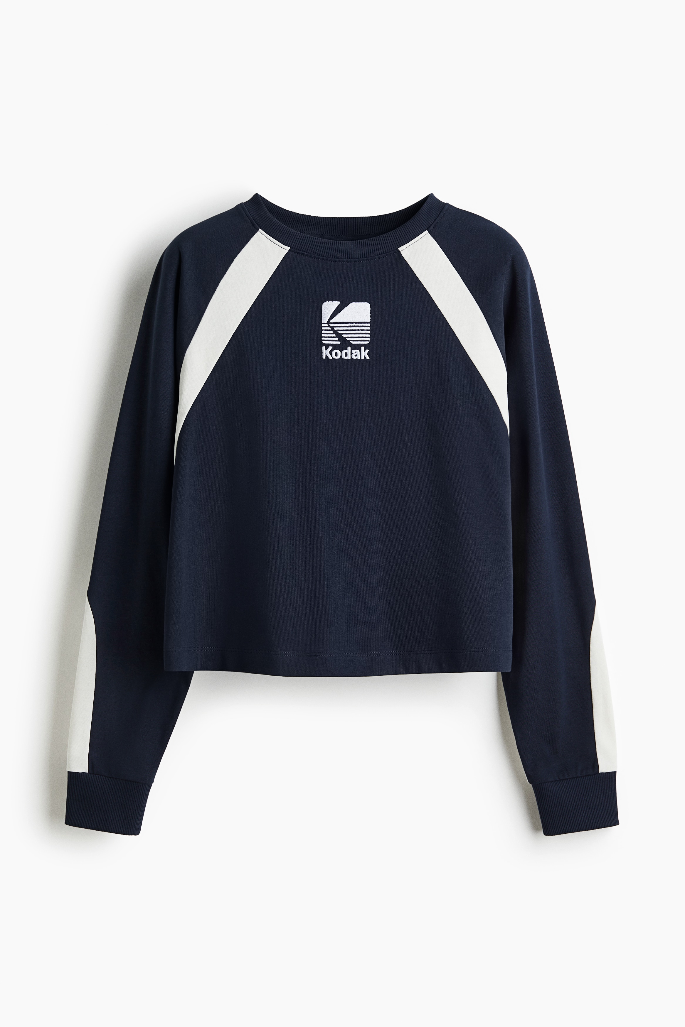 컬러블록 코튼 탑 - 네이비 블루/Kodak