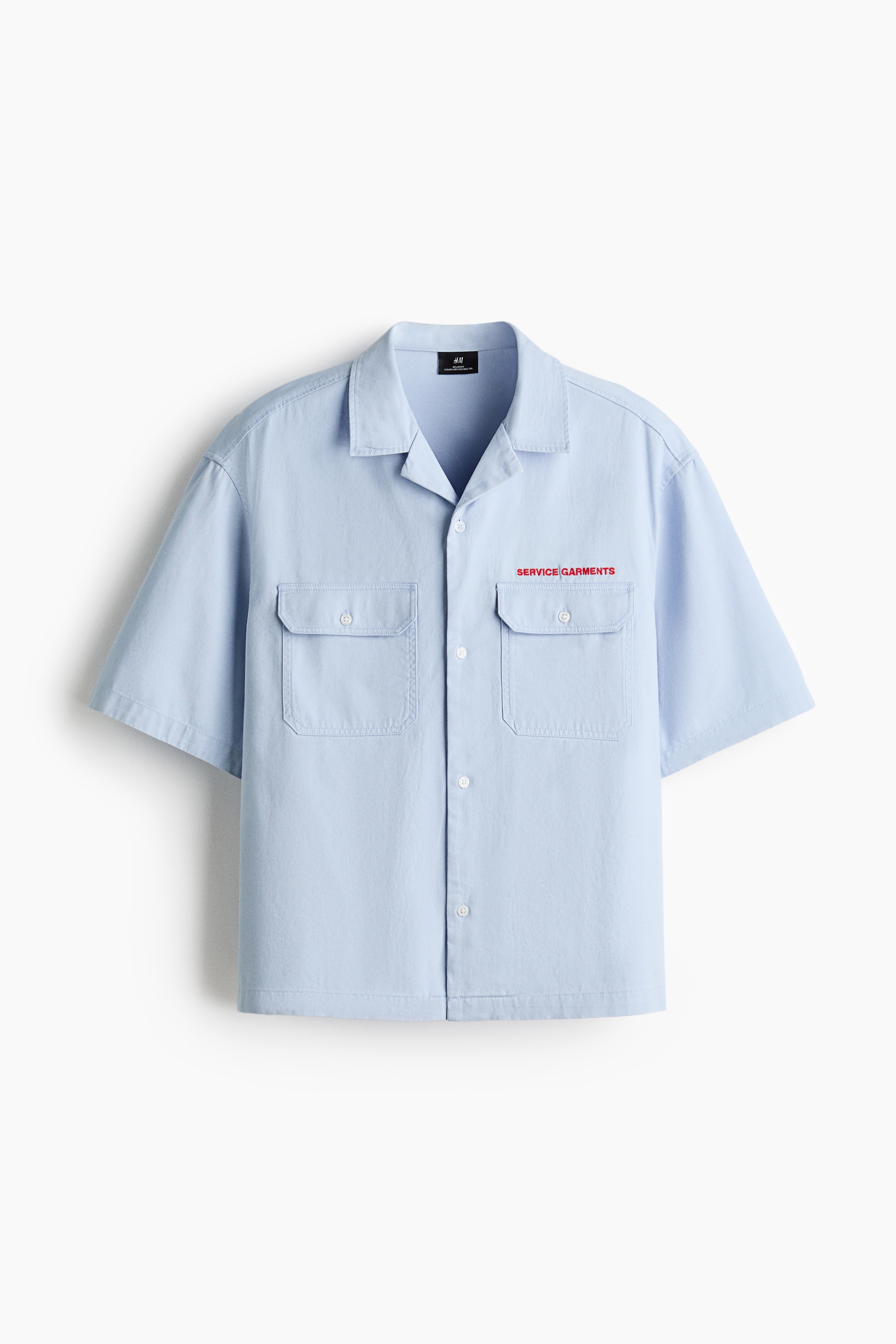 Relaxed-Fit Short-Sleeved Utility Shirt - Light blue/Service Garments/Dark gray/Service Garments/White/Garment District/Bright Red/Garment District