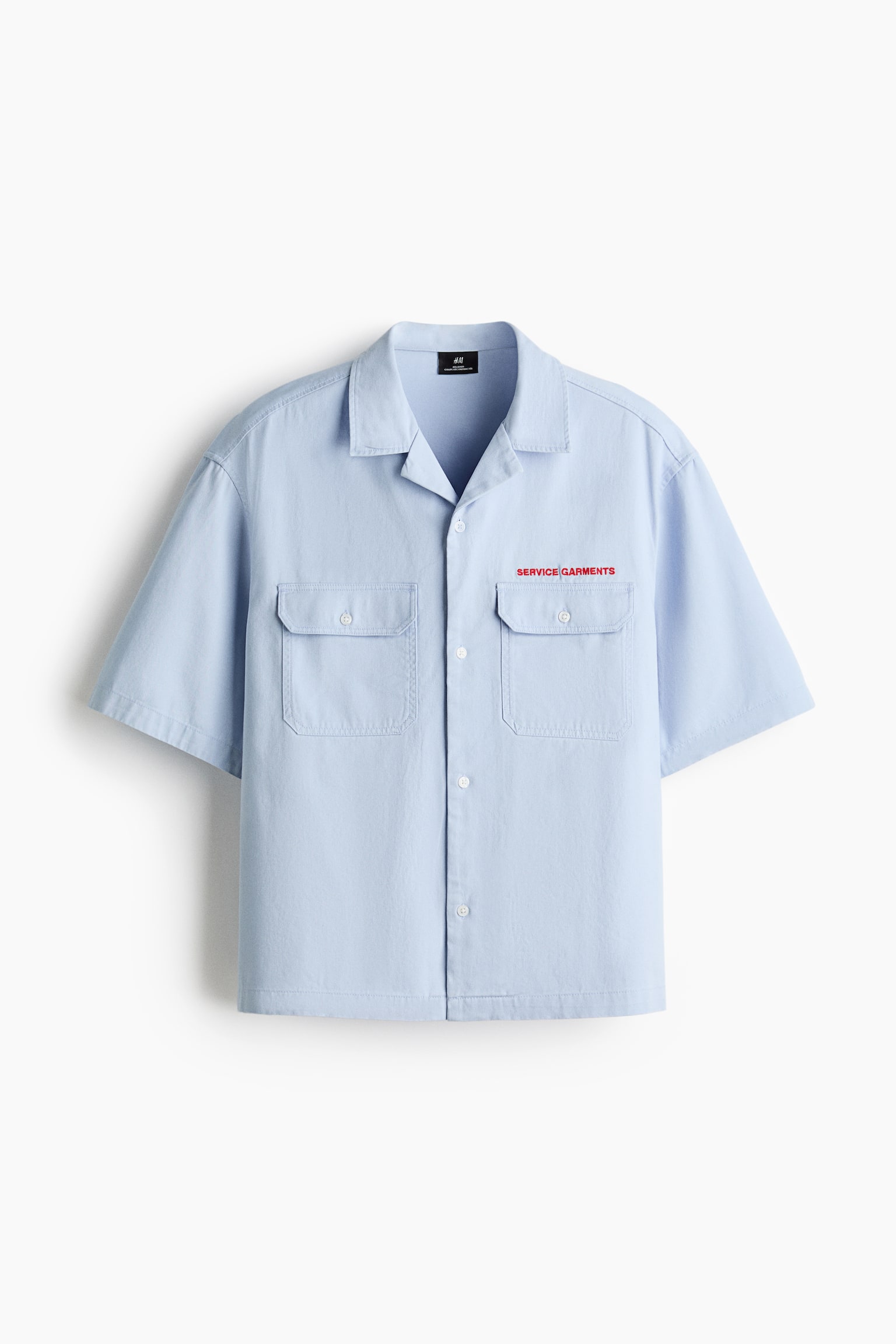Relaxed Fit Short-sleeved utility shirt - Light blue/Service garments/White/Garment district/Bright Red/Garment district