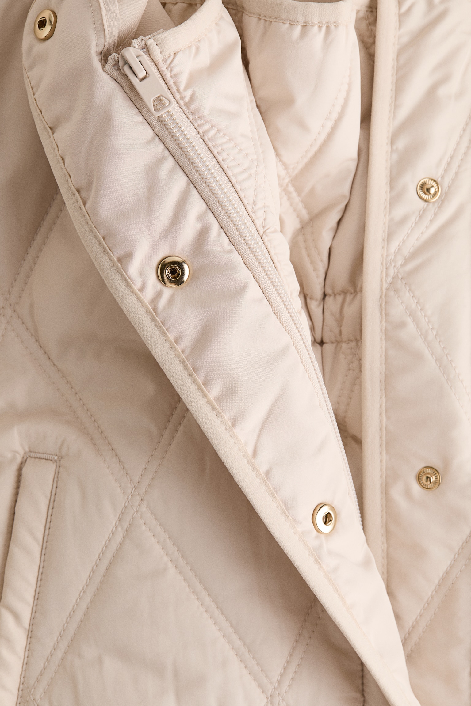 MAMA Before & After Quilted babywearing jacket - Cream/Dark khaki green - 6