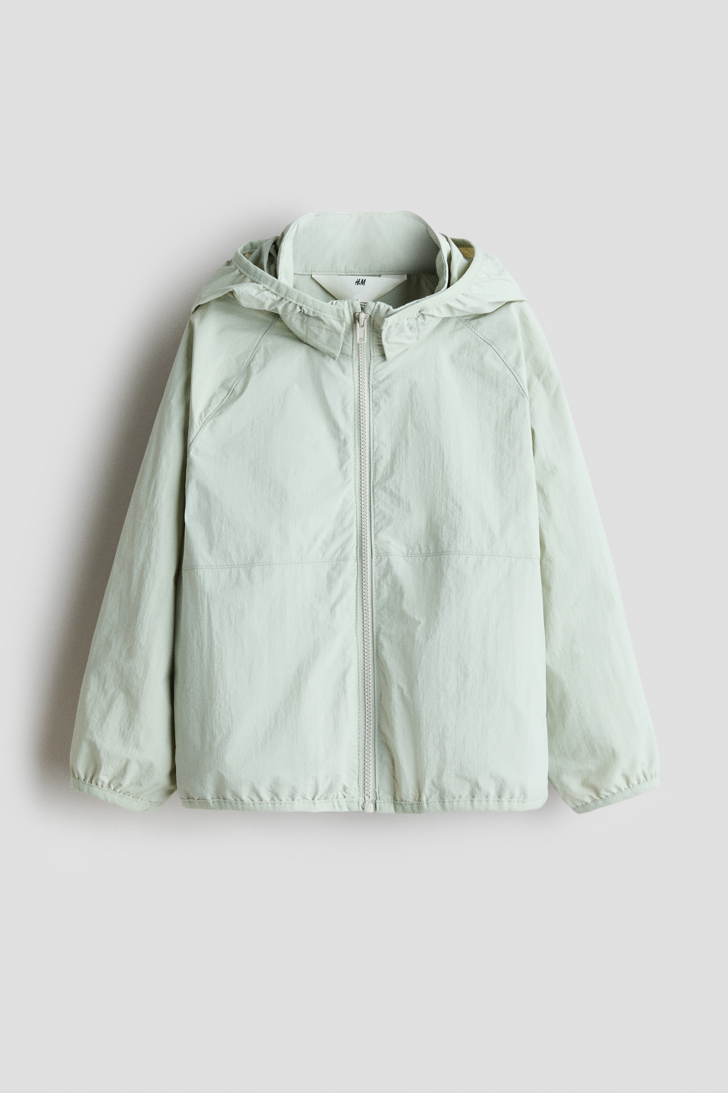 Hooded windbreaker - Light green/Light blue/Cream