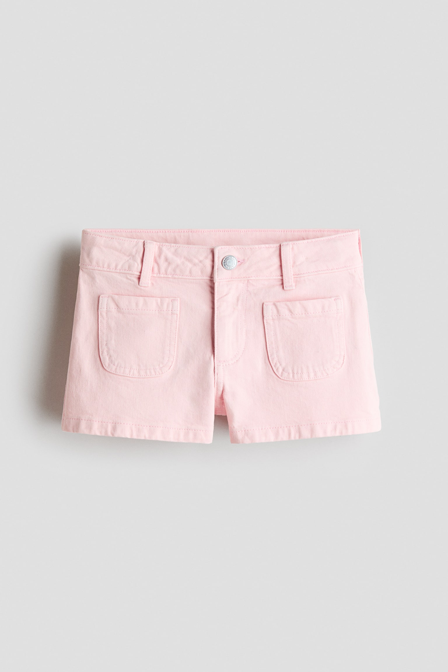 Calções em ganga Relaxed Fit - Rosa claro/Azul denim