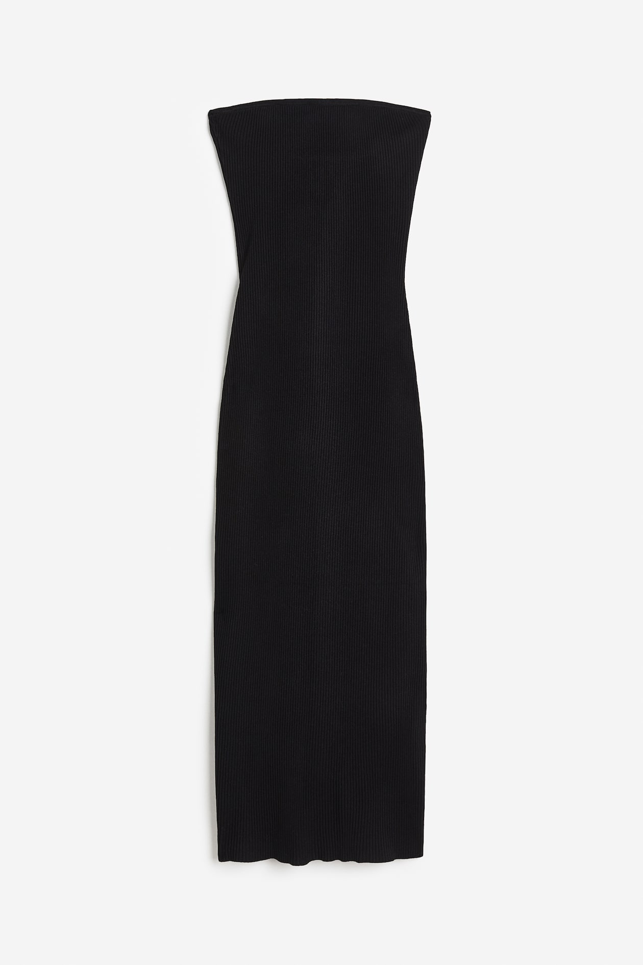 Ribbed Tube Dress - Sleeveless - Midi - Black - Ladies | H&M US