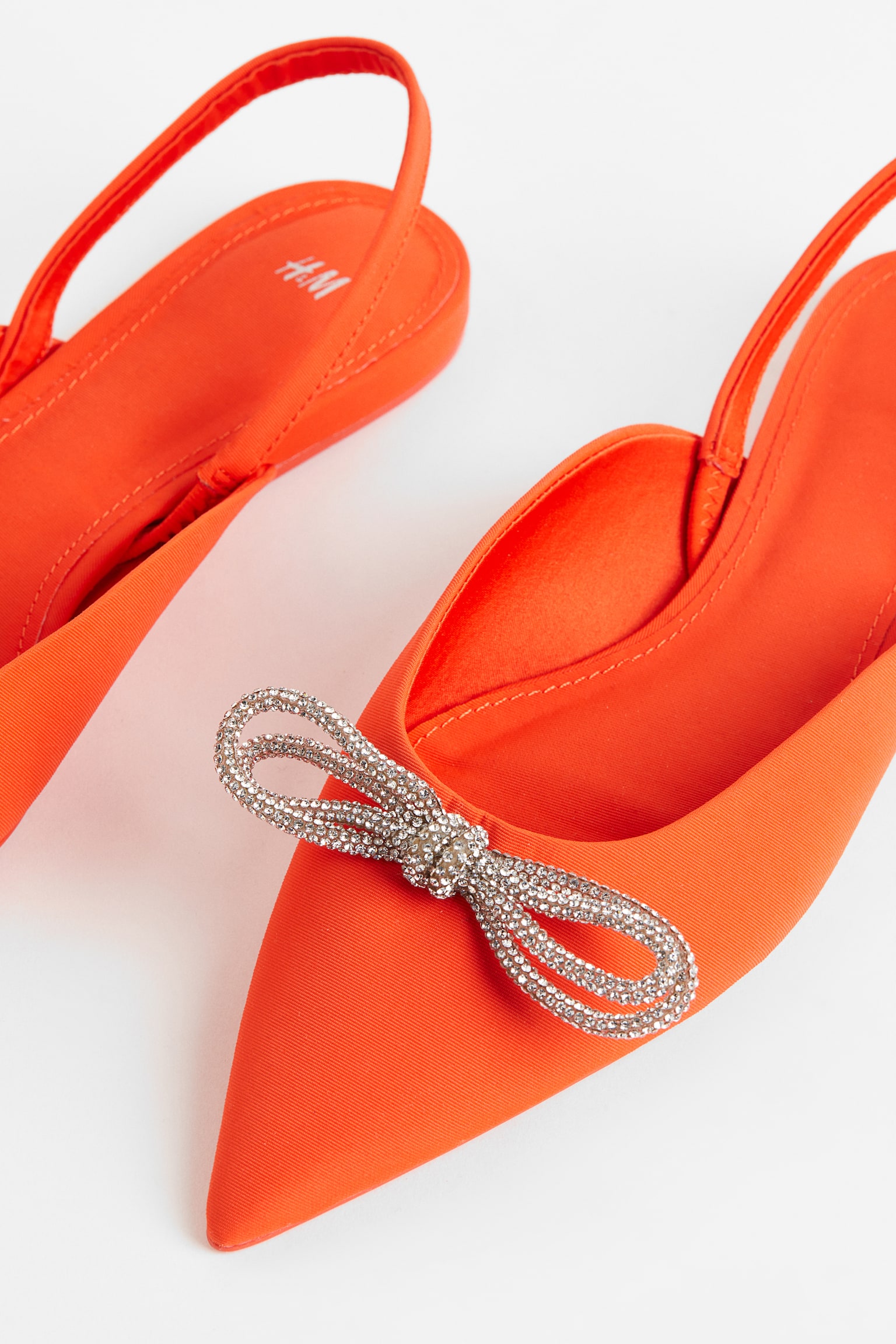 Bow Detail Slingbacks - Orange/Purple - 3