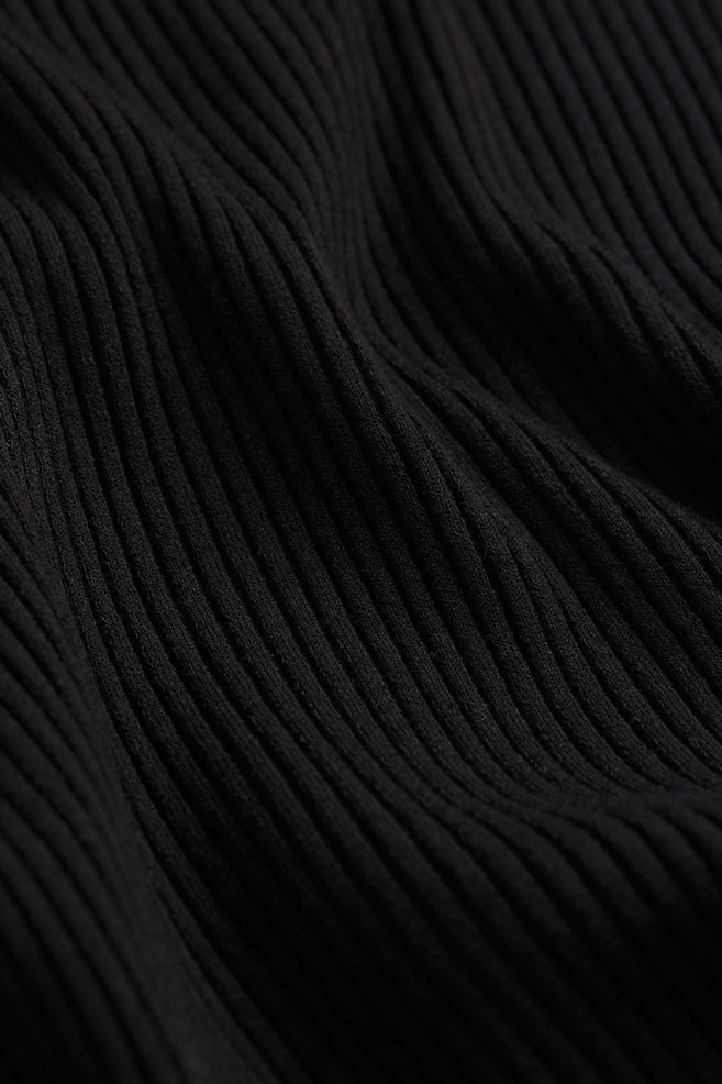 Ribbed skirt - Black/Beige - 7