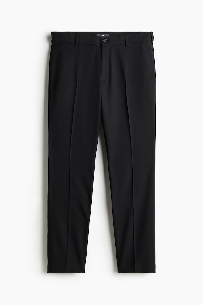 Regular Fit Suit Pants - Black/Light beige - 2