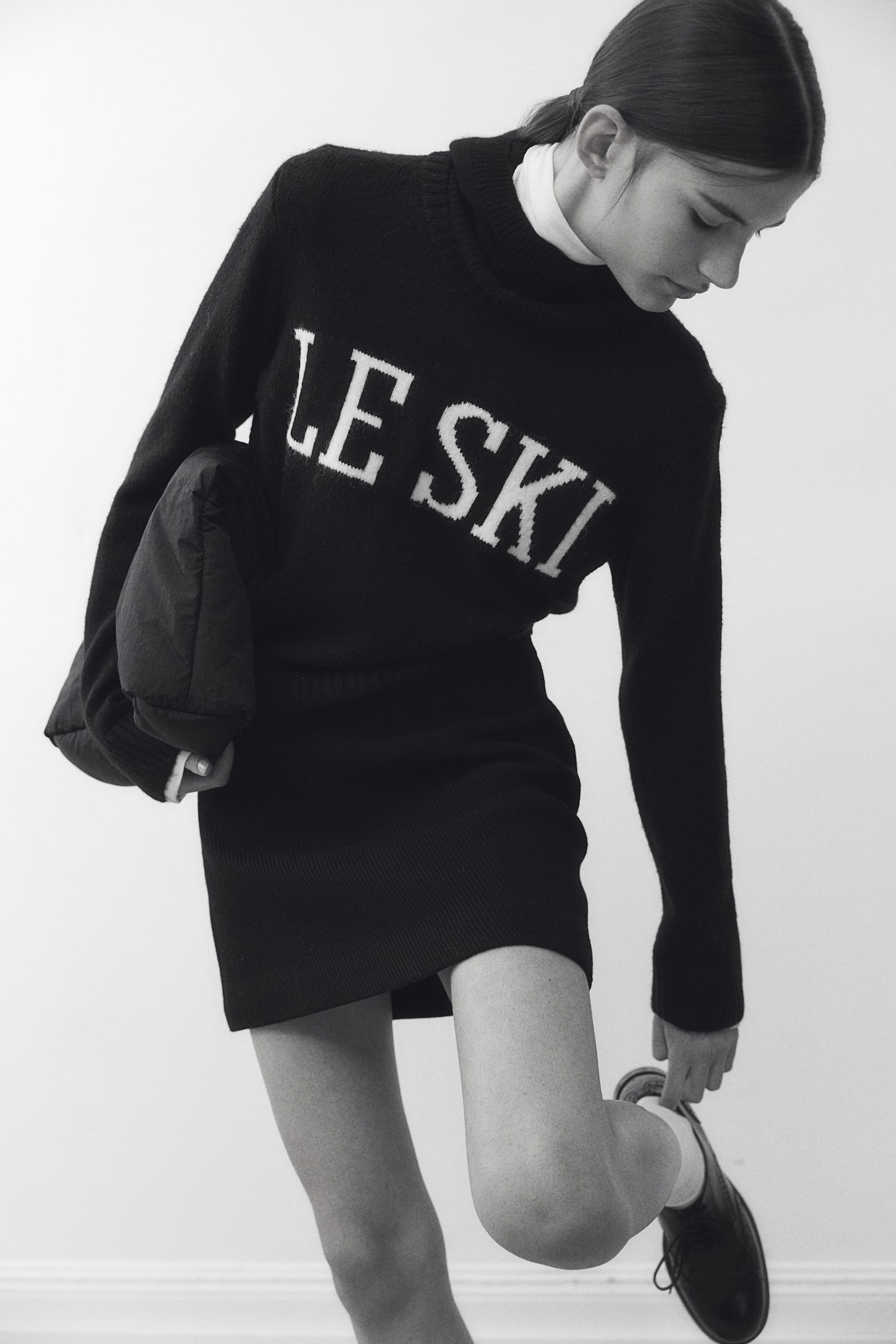 Text-motif jumper - Black/Le Ski/Dark grey marl/Alpine - 1