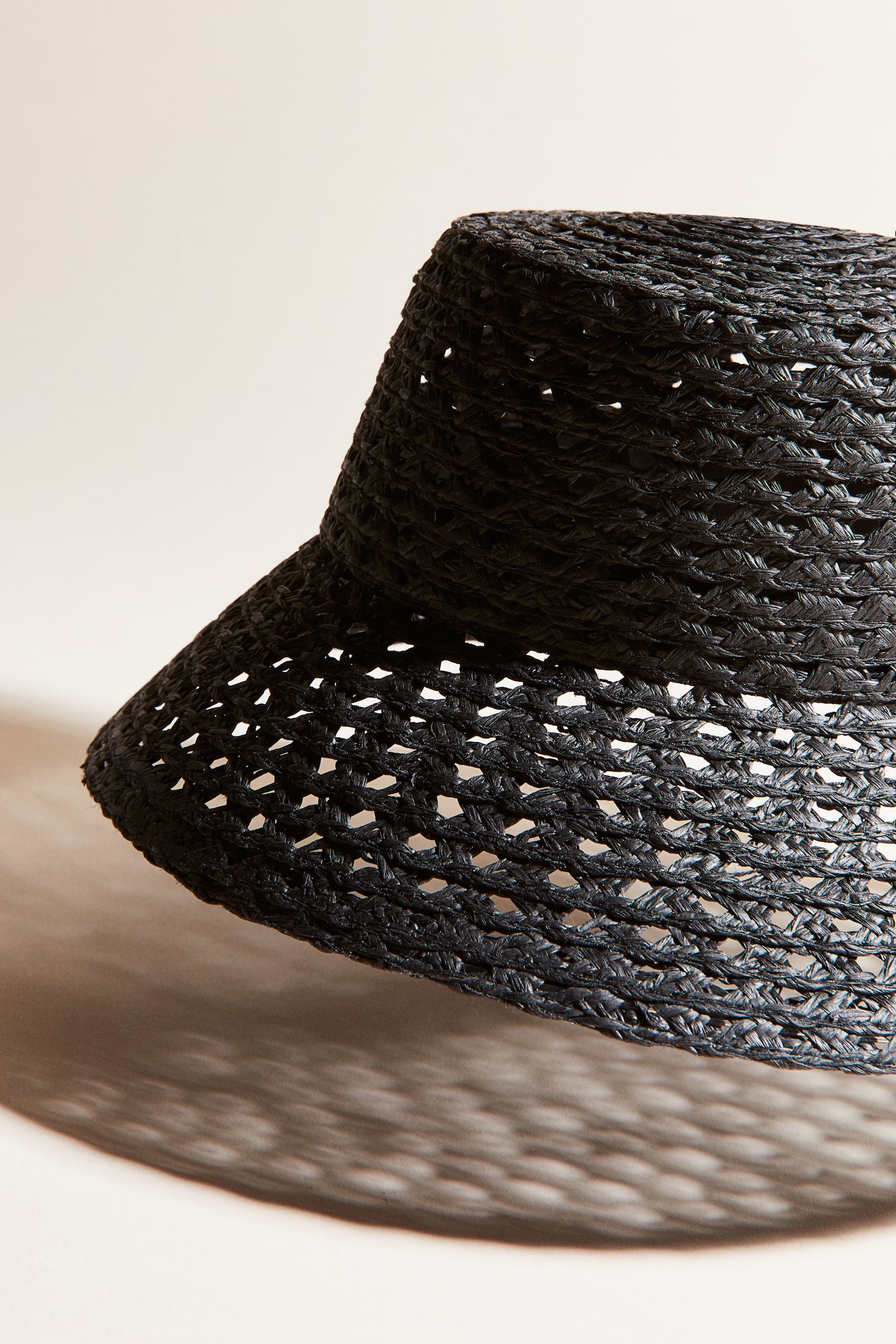 Straw hat - Black/Beige - 1