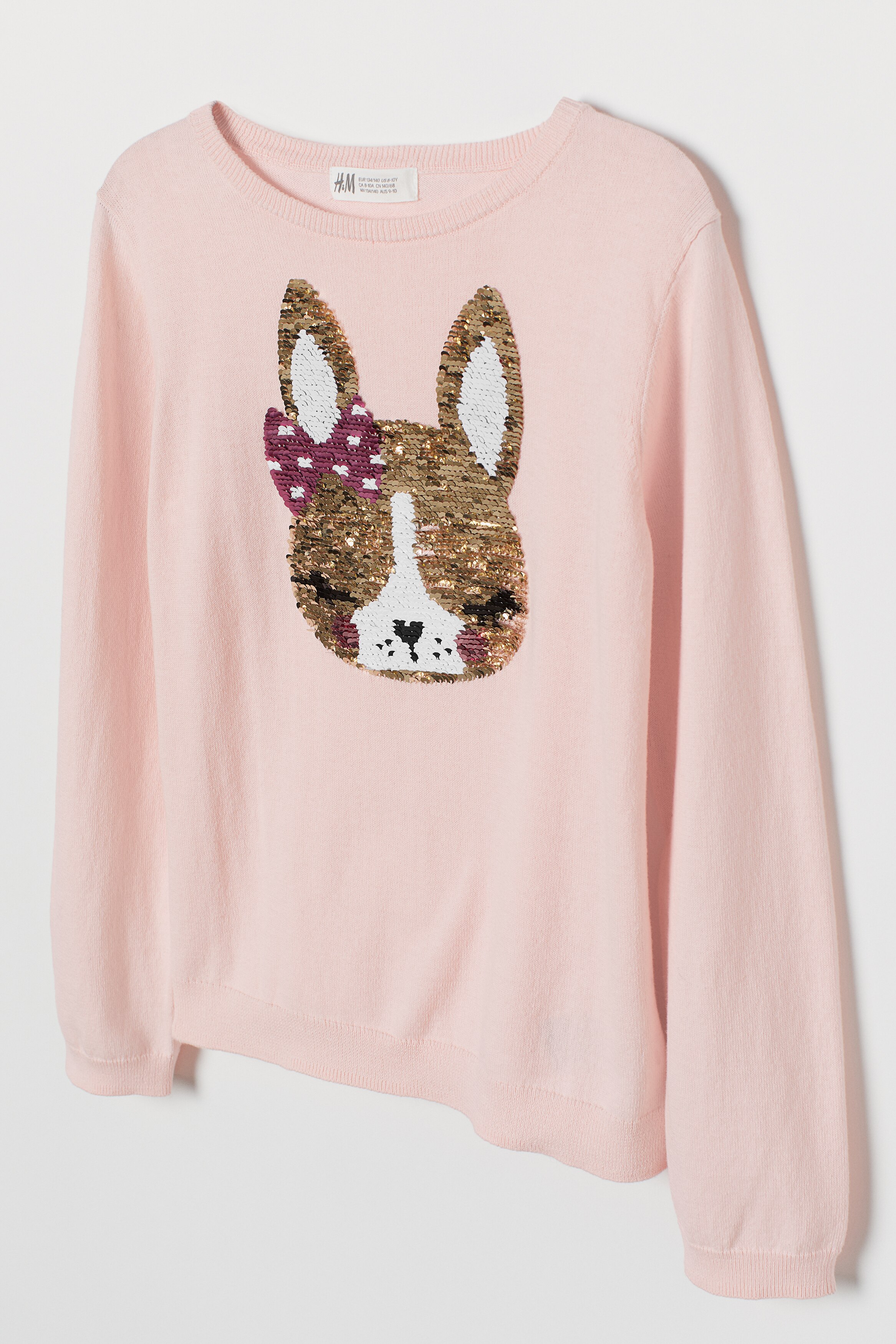 Pull H&M Enfant Motif Flocon De Neige à Paillettes - Taille 134/140 - Occasion Très Bon état