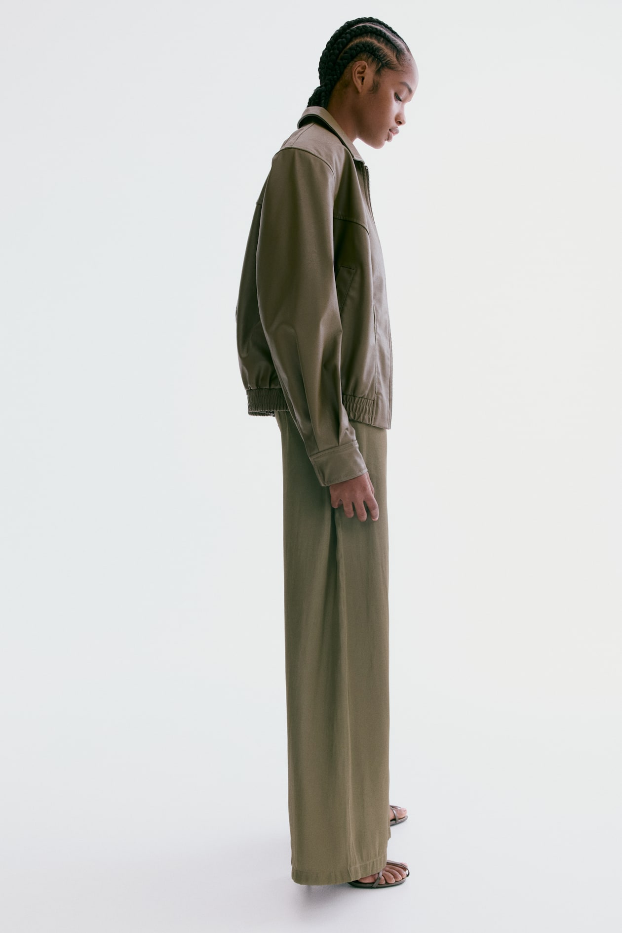 Satin drawstring trousers - image 2