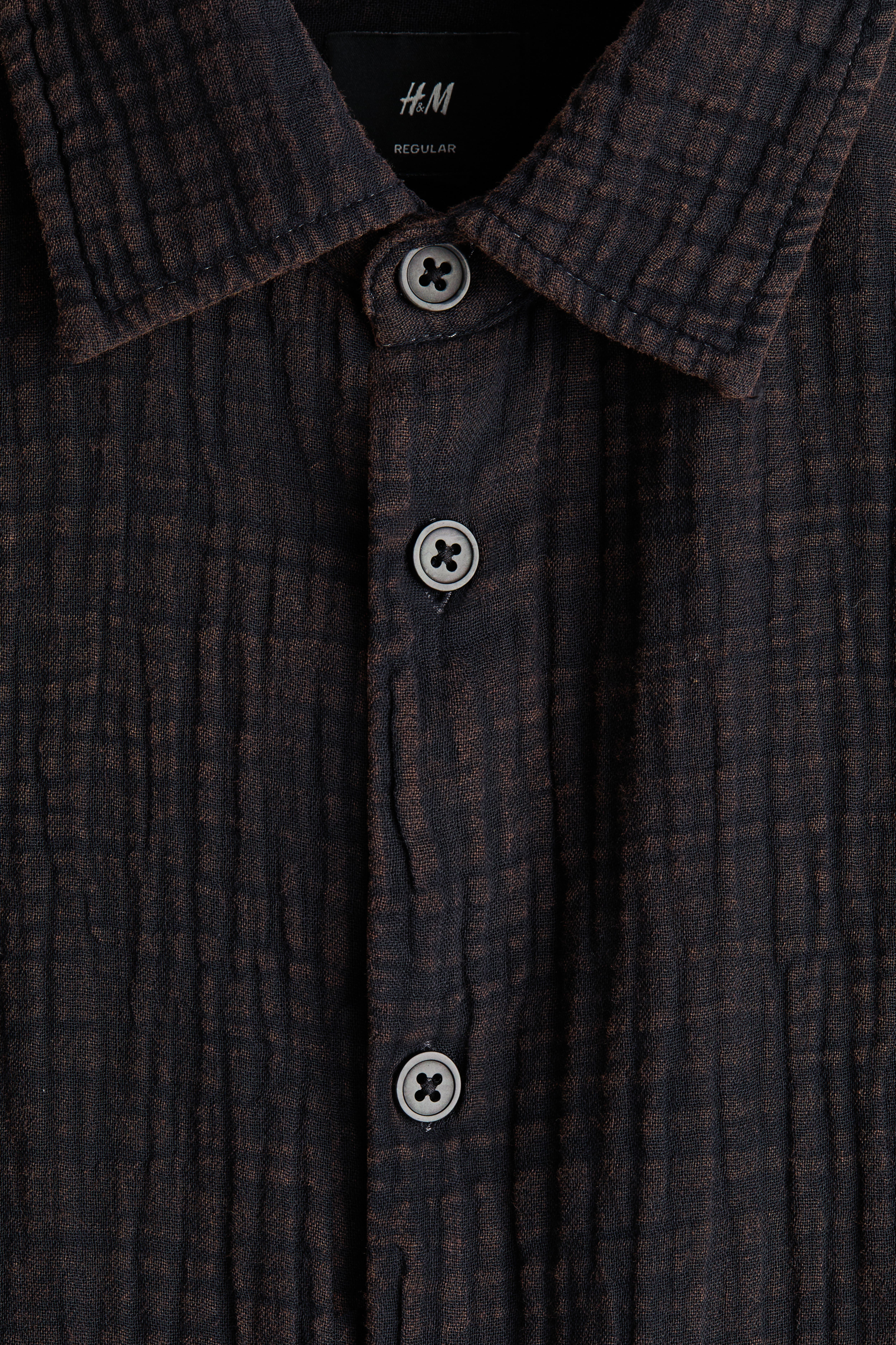 Regular-Fit Cotton Muslin Shirt