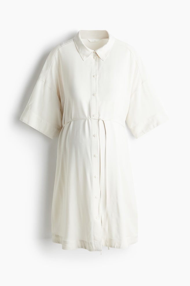 MAMA Before & After Shirt Dress - Cream - 1