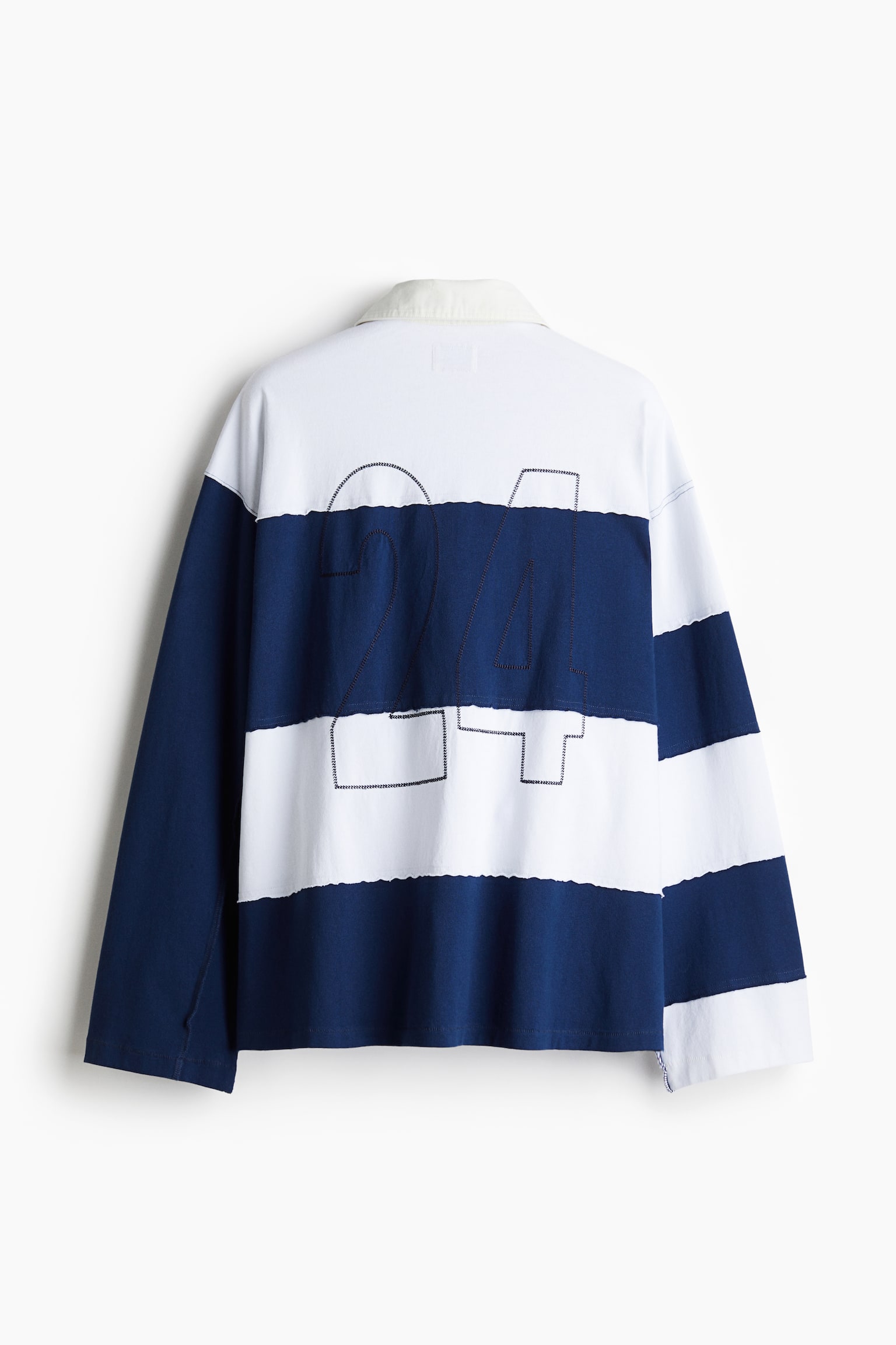 Rugby shirt - Dark blue/White striped - 4