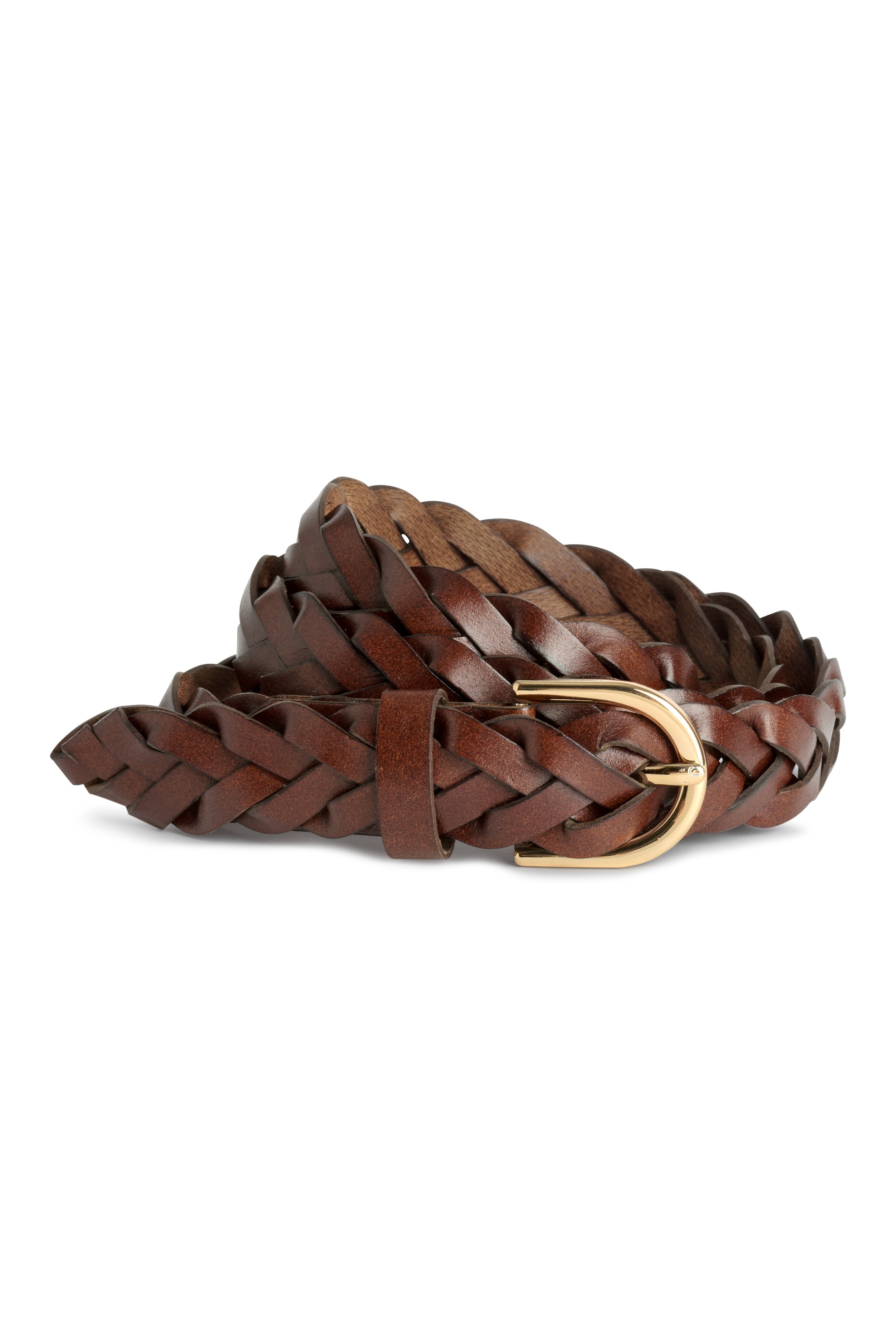 View larger image: Braided leather belt - Dark brown - Ladies | H&M GB 1