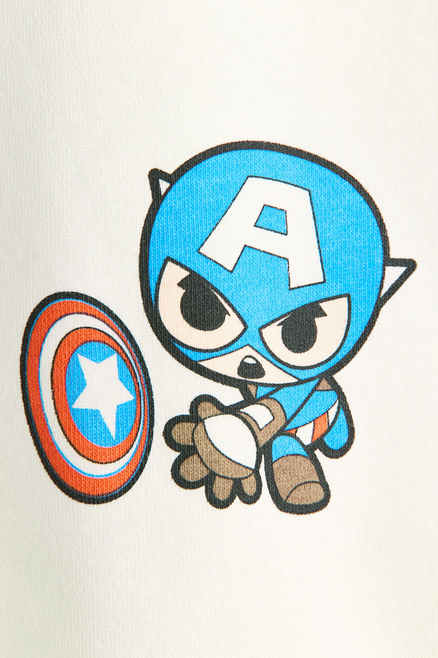 Детская толстовка H&M Printed Brushed-Inside, цвет: Кремовый / Marvel Comics — фото 2
