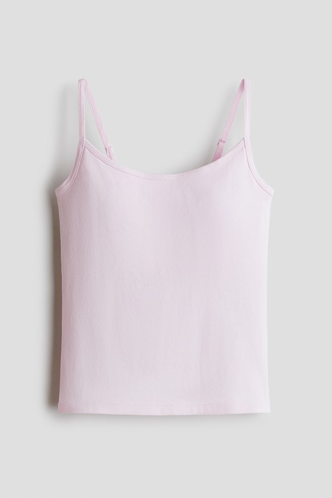 Padded Camisole Top - Light pink/White/Black - 1