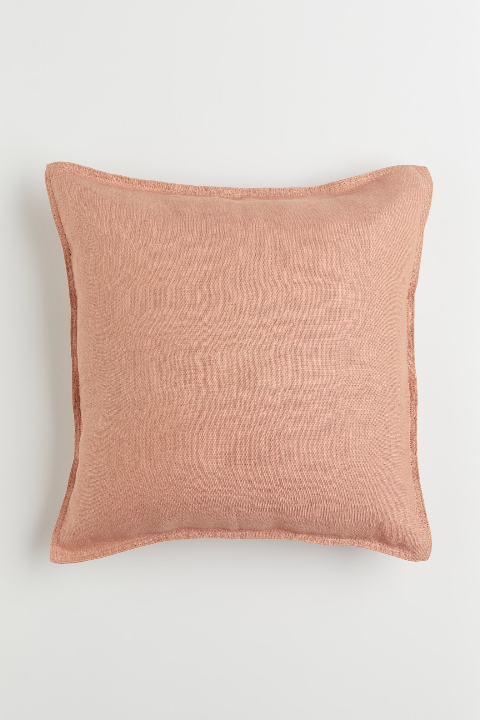 Washed linen cushion cover - Apricot/Dark khaki green/Beige/Linen beige/Light blue/Greige/Dark red/Light brown/Greige/Light purple/Yellow/Green/Dark chocolate brown/Royal blue - 1