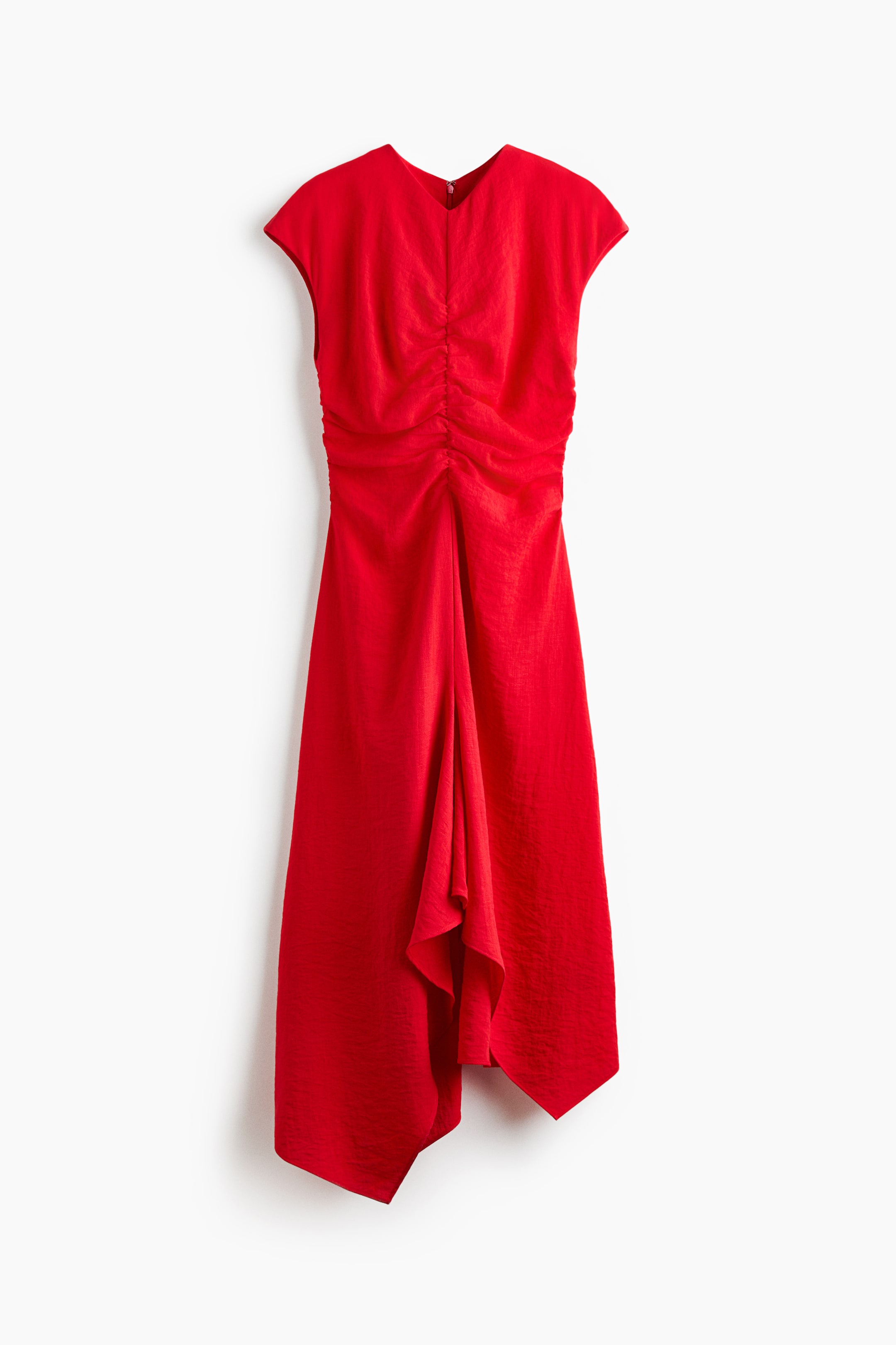 Cap-Sleeved Handkerchief Dress