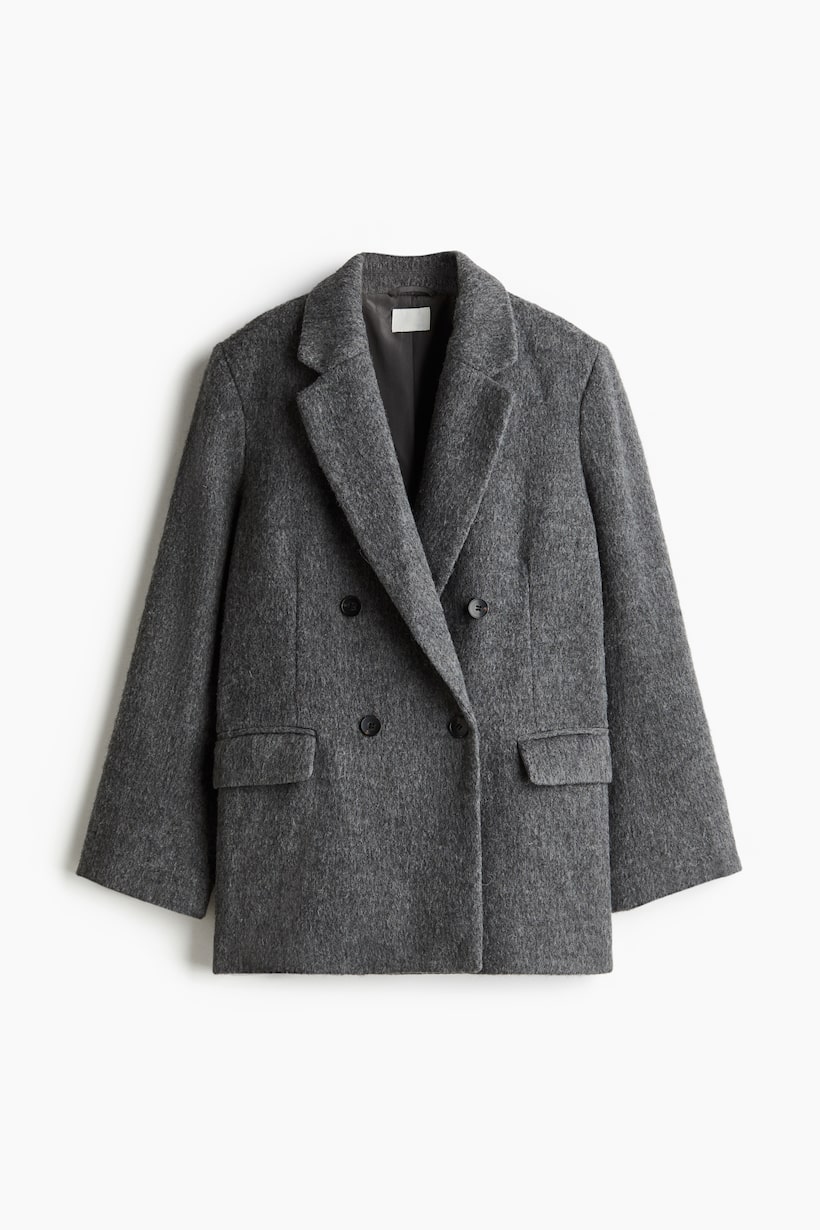 Wool Blend Check Tailored Blazer Zara Women's Wool Blazers Check