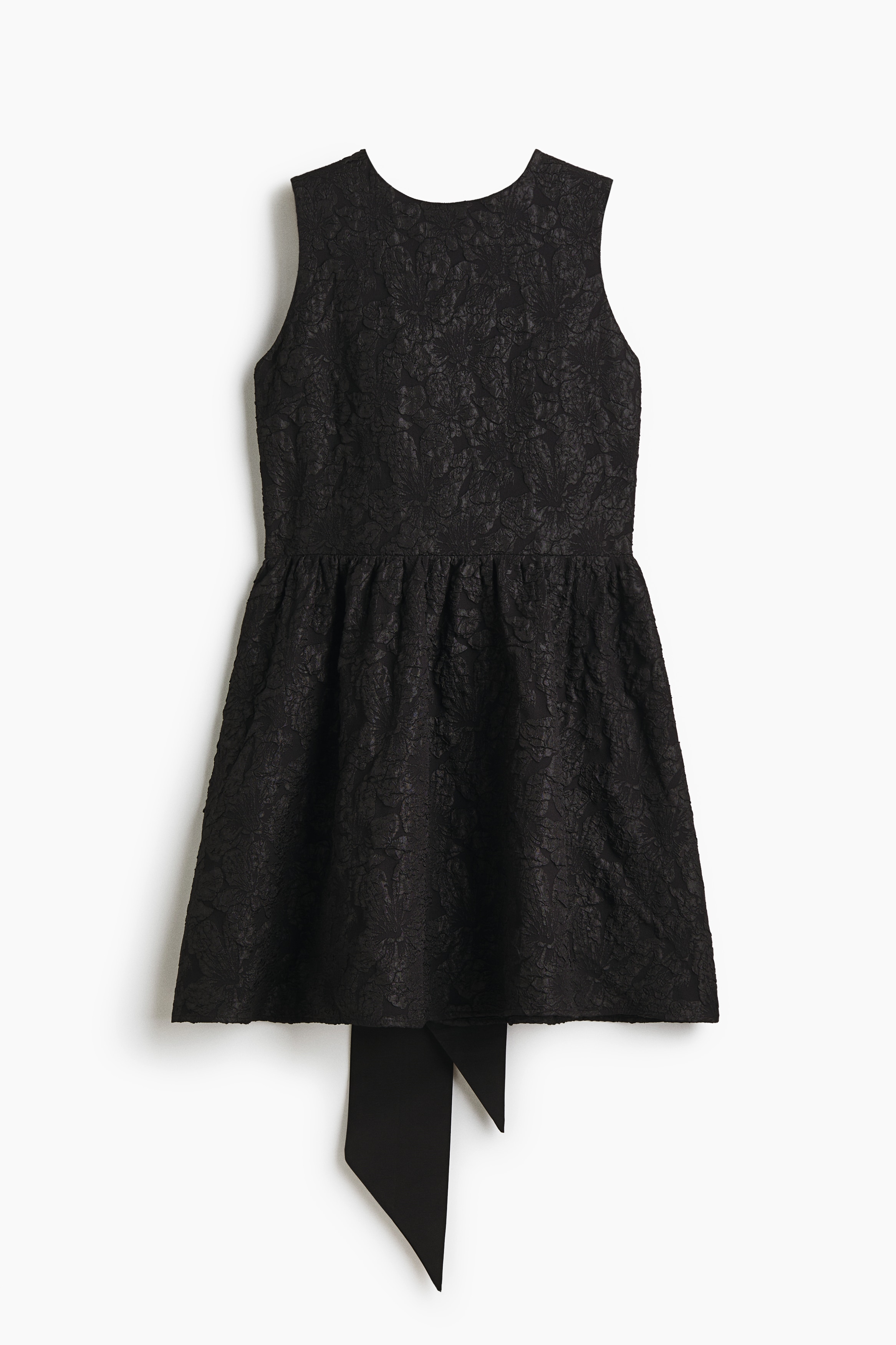 H & M - Kleid mit Schleife im Rücken - Schwarz - Damen