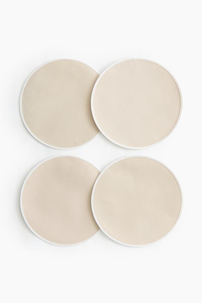 4-pack water-repellent place mats - Light beige/Pink - 1