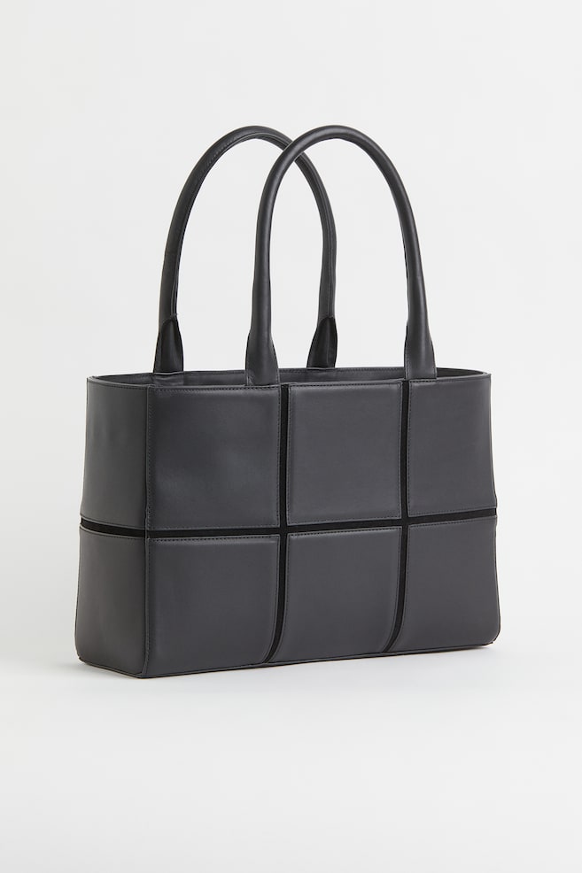 Leather shopper - Black - 2
