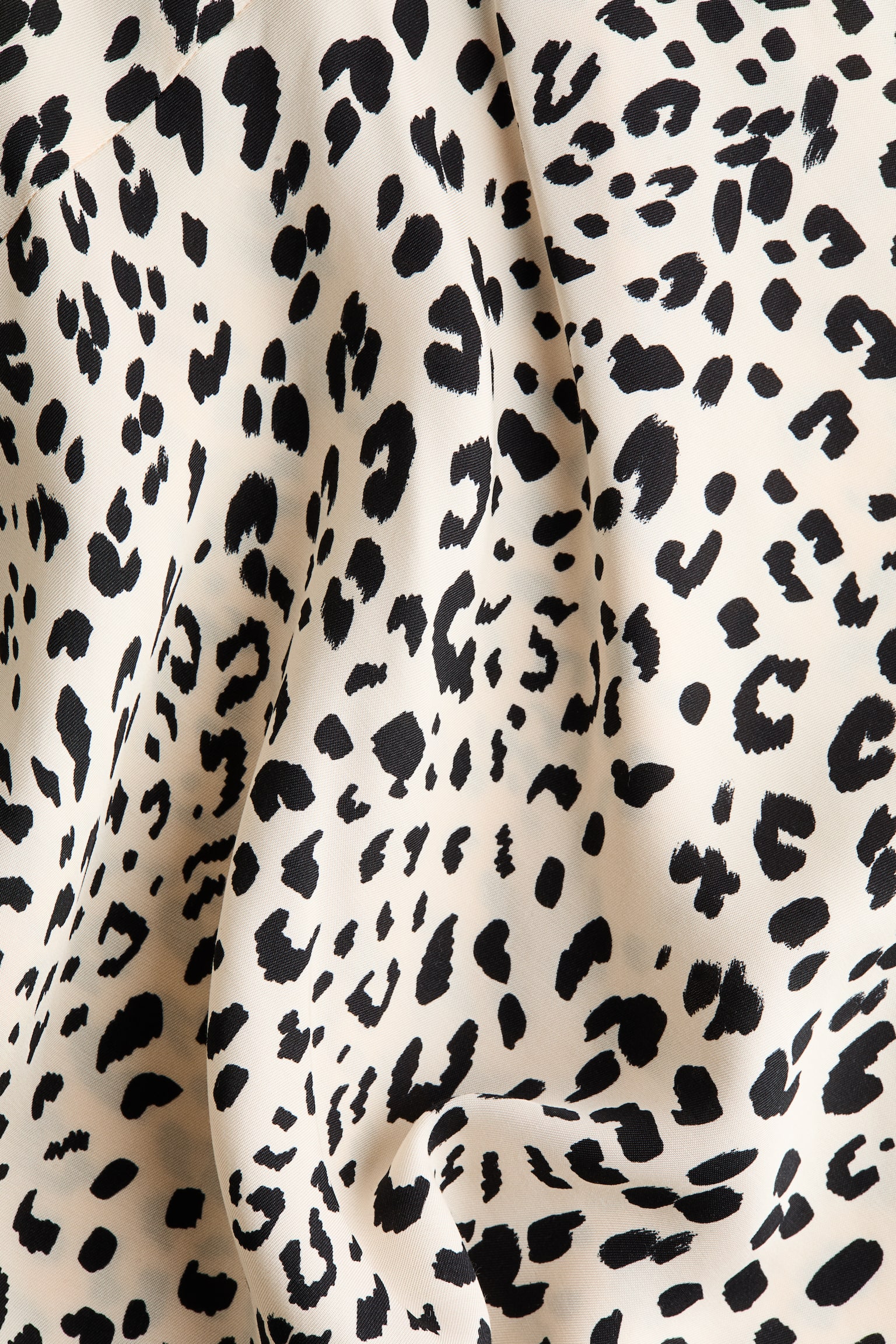 חצאית ויסקוזה א-סימטרית - קרם/מנומר/חום חלודה - 3