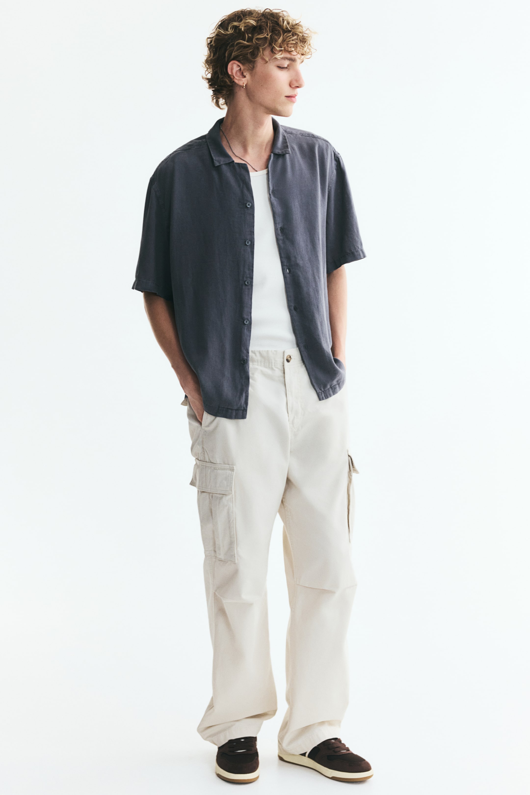 Relaxed-Fit Linen-Blend Resort Shirt