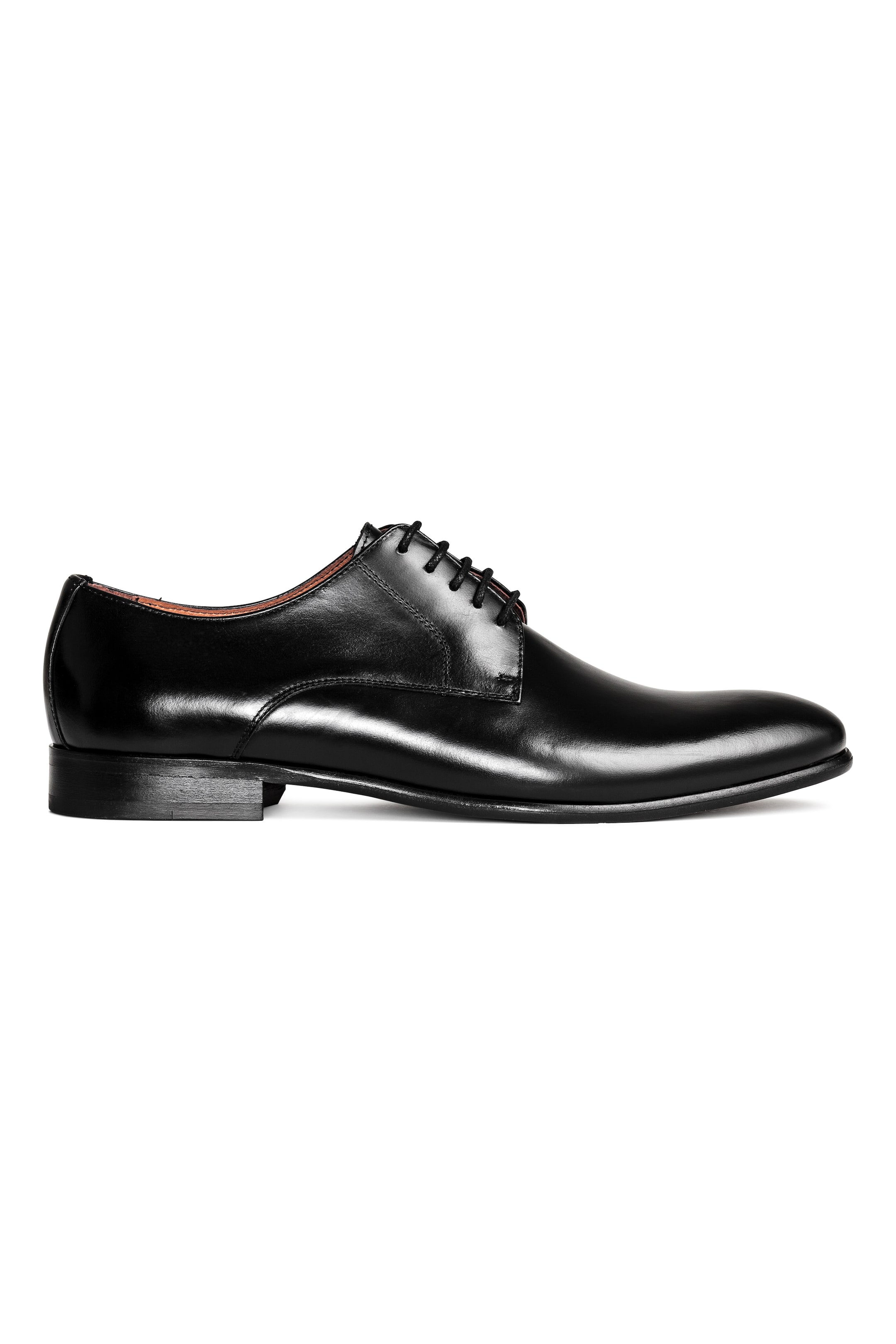 View larger image: Leather Derby shoes - Black - Men | H&M GB 1