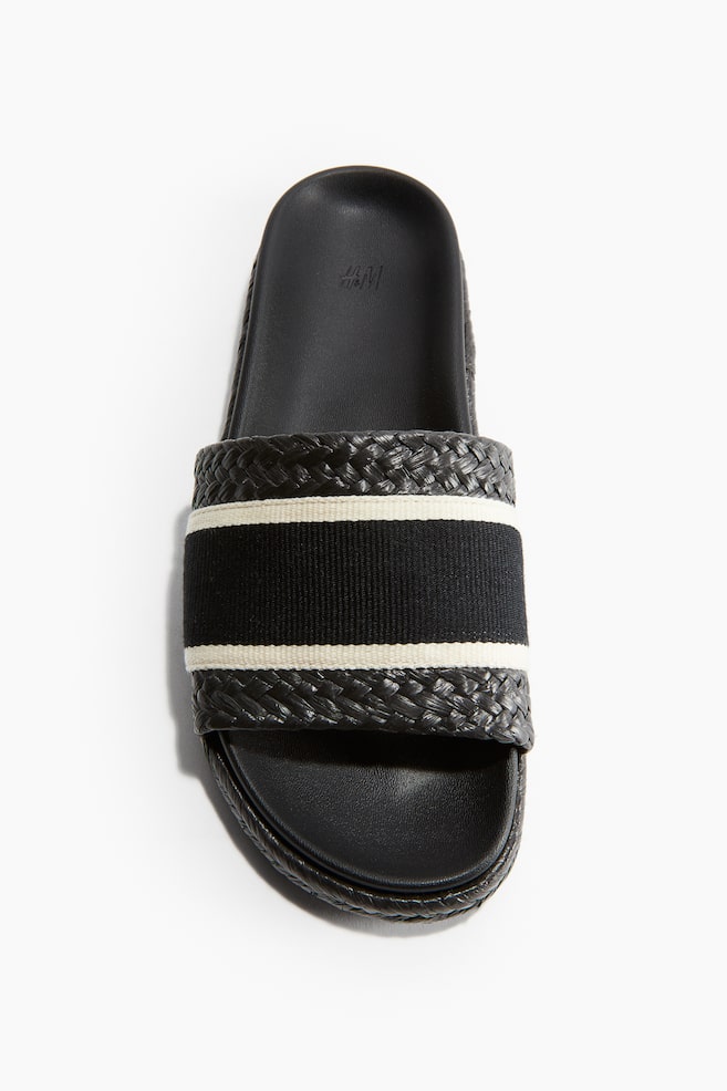 Sandalias planas estilo alpargata - Negro - 1