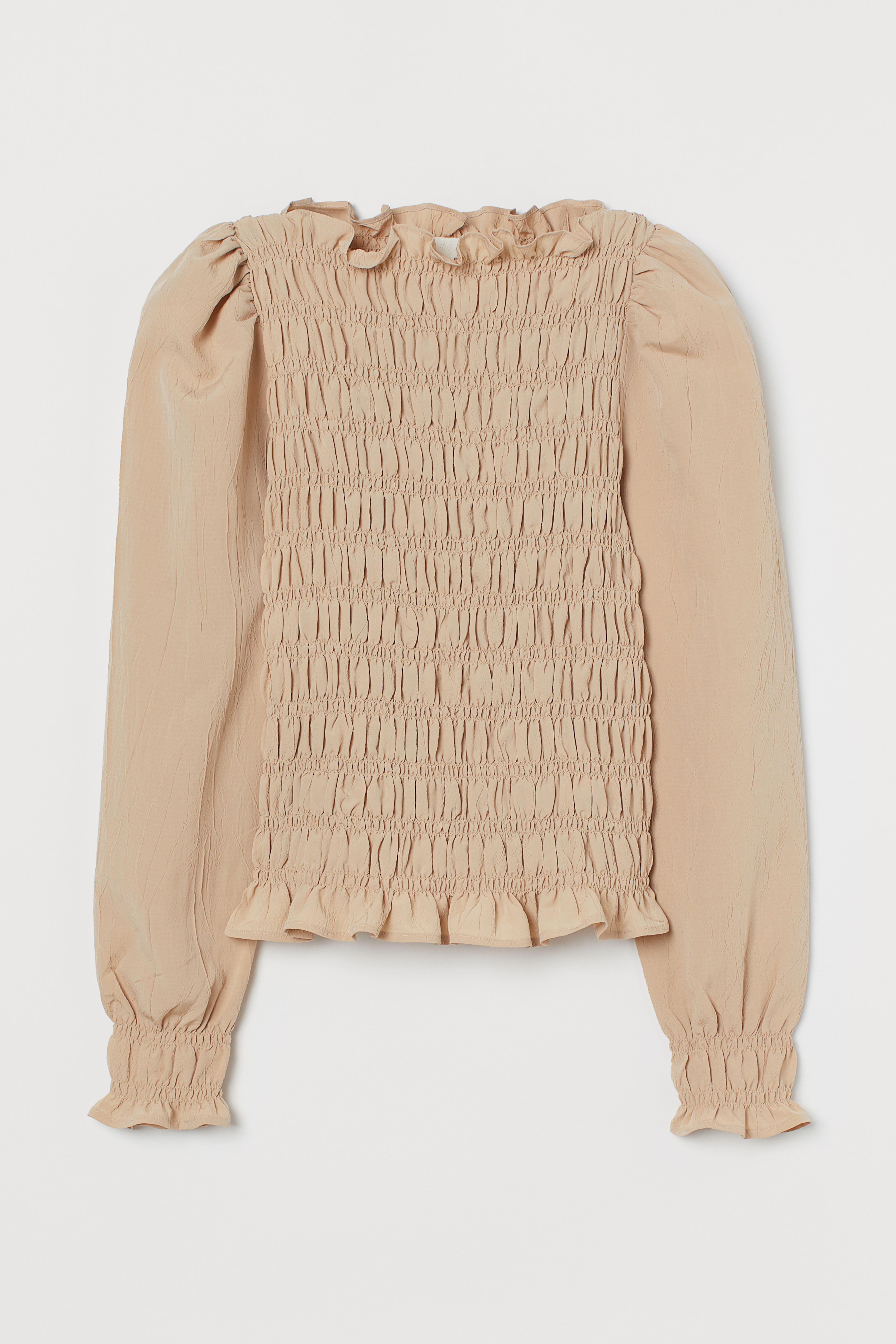 H&m blouse with smocking hotsell