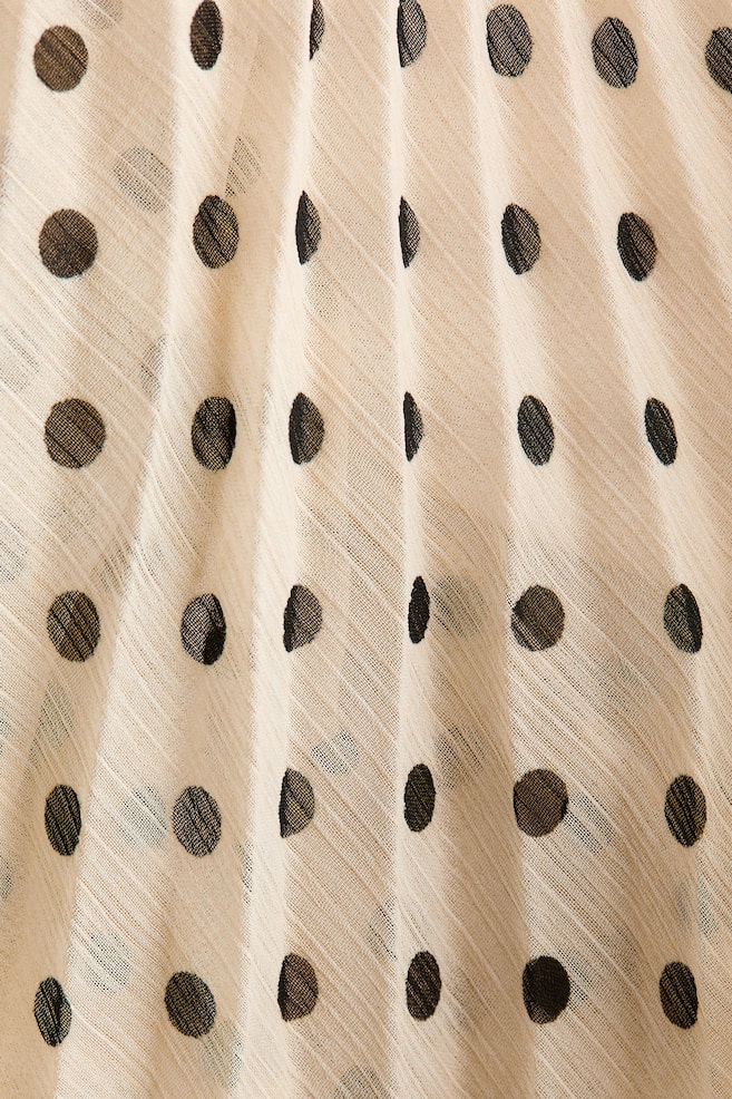 Zarter Faltenrock-Cremefarben/Polka Dots - 2