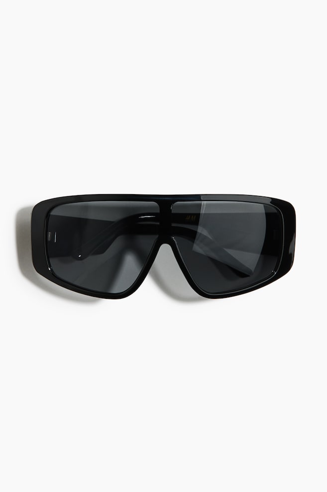 Visor Sunglasses - Black - 1