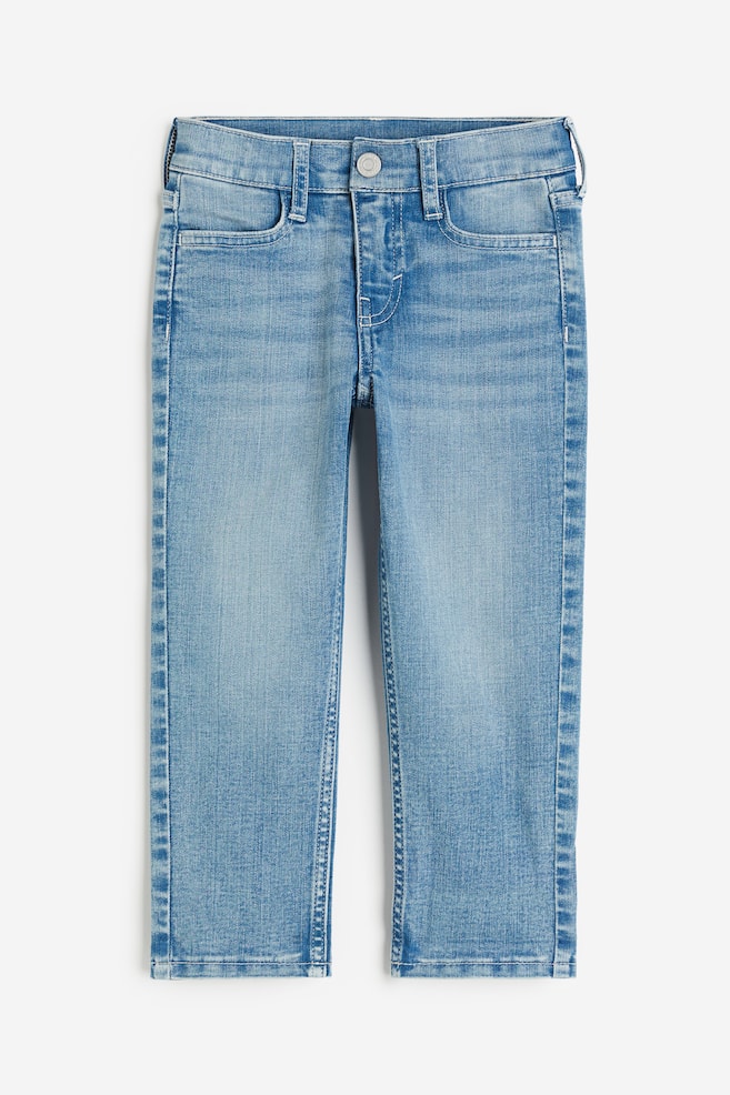 Slim Fit Lined Jeans - Vaalea deniminsininen/Tumma deniminsininen - 1