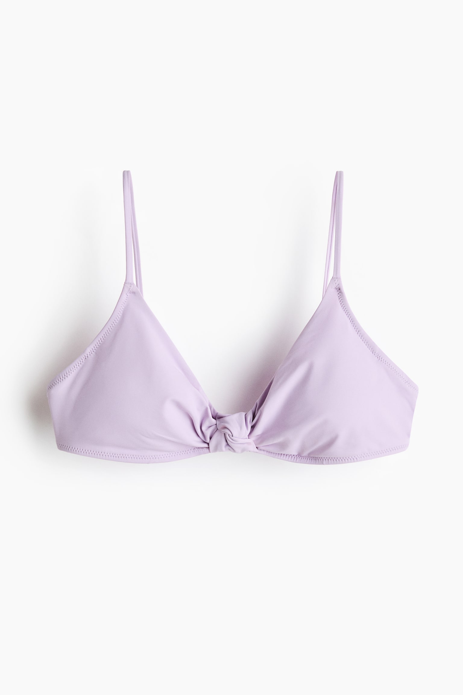 Knot-detail padded bikini top - Люляков/Черен/Кайсиев/Червен - 1