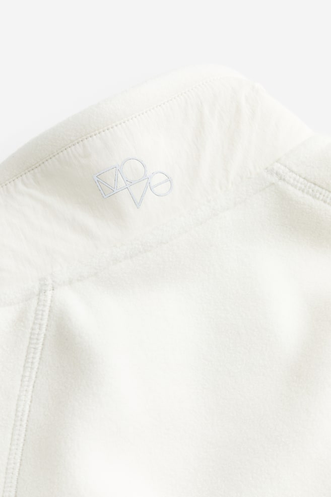Fleece sports jacket - White/Black - 4