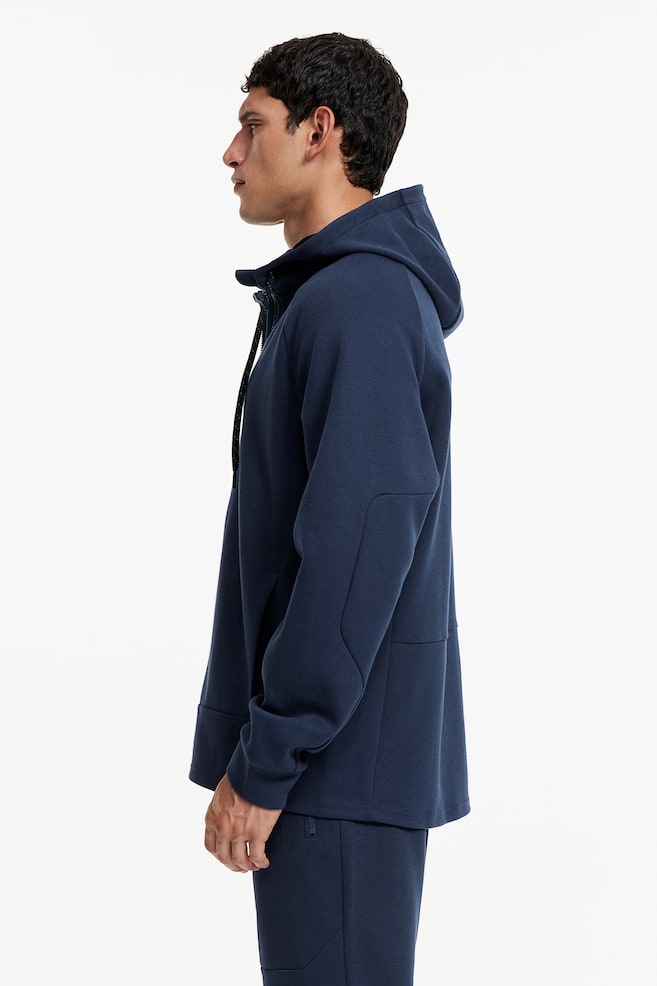 DryMove™ Zip-through sports hoodie - Navy blue/Black/Dark red/Block-coloured/Dark grey/Block-coloured/dc - 4