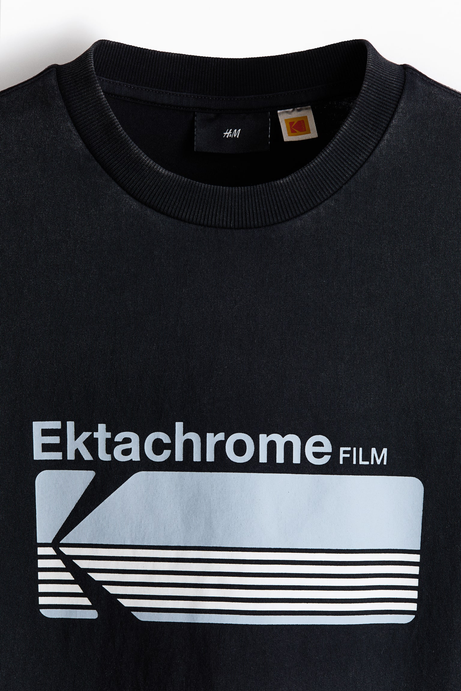 ルーズフィット プリントTシャツ-ブラック／Kodak - 6